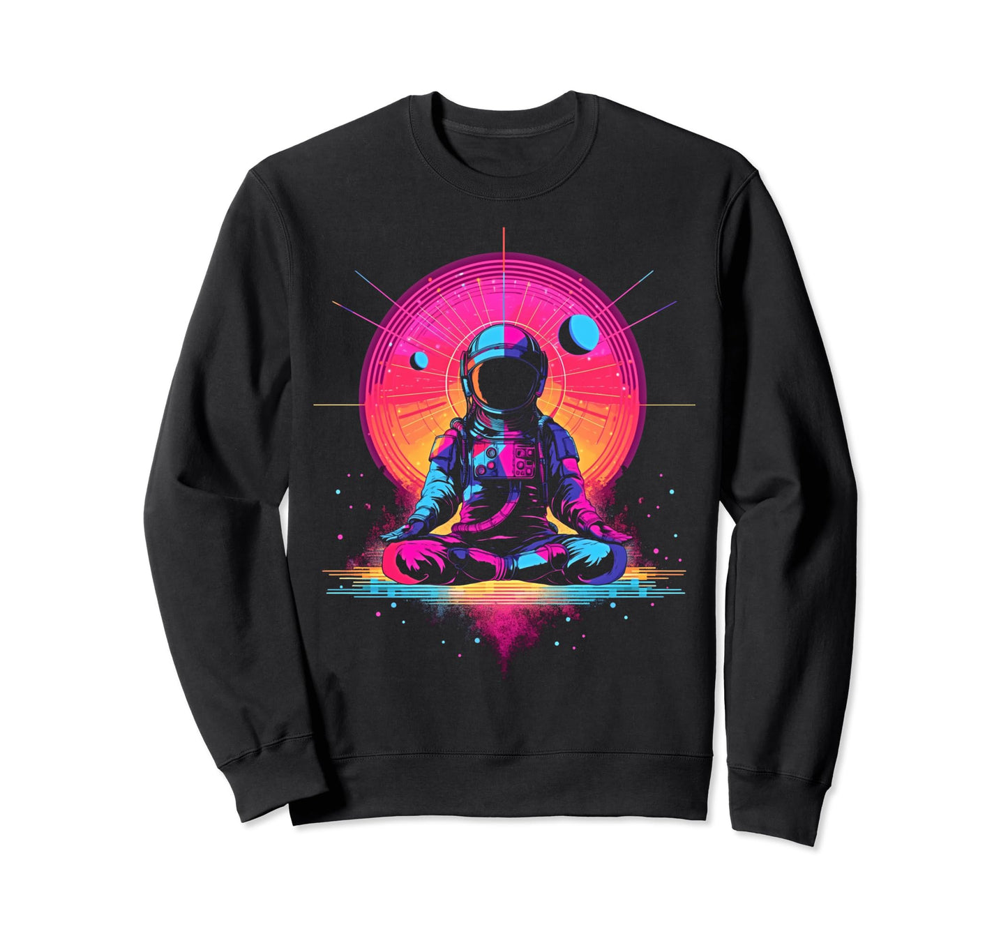 Synthwave Astronaut Cyberpunk 80S Sci Sweatshirt - Graphic Print Men Women - T-Shirt, Sweatshirt, Hoodie