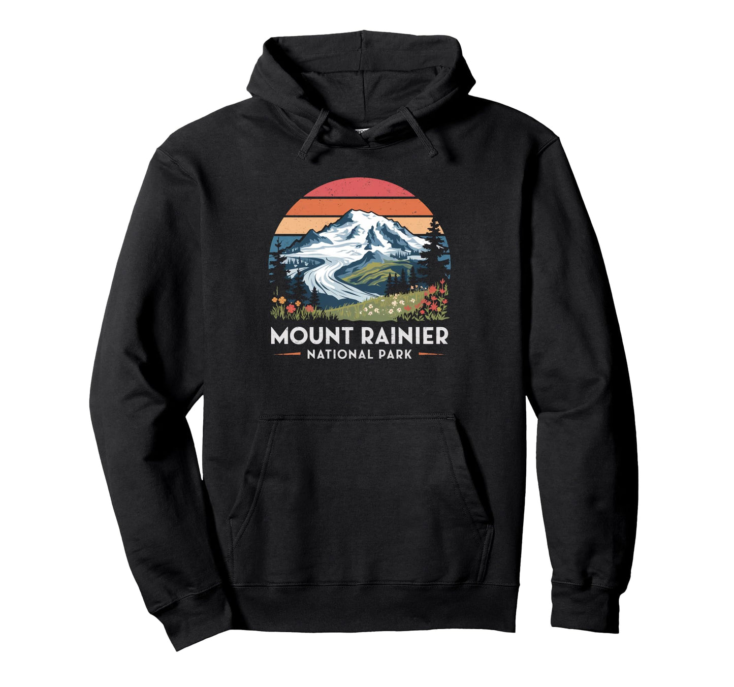 Mount Rainier National Park Washington Hoodie - Novelty Apparel Unisex - T-Shirt, Sweatshirt, Hoodie