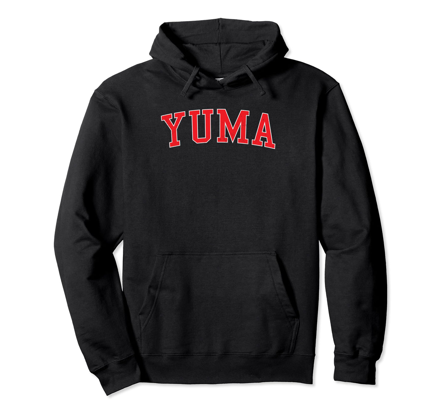Yuma Az Varsity Red Text Hoodie - Minimalist Print Men Women - T-Shirt, Sweatshirt, Hoodie