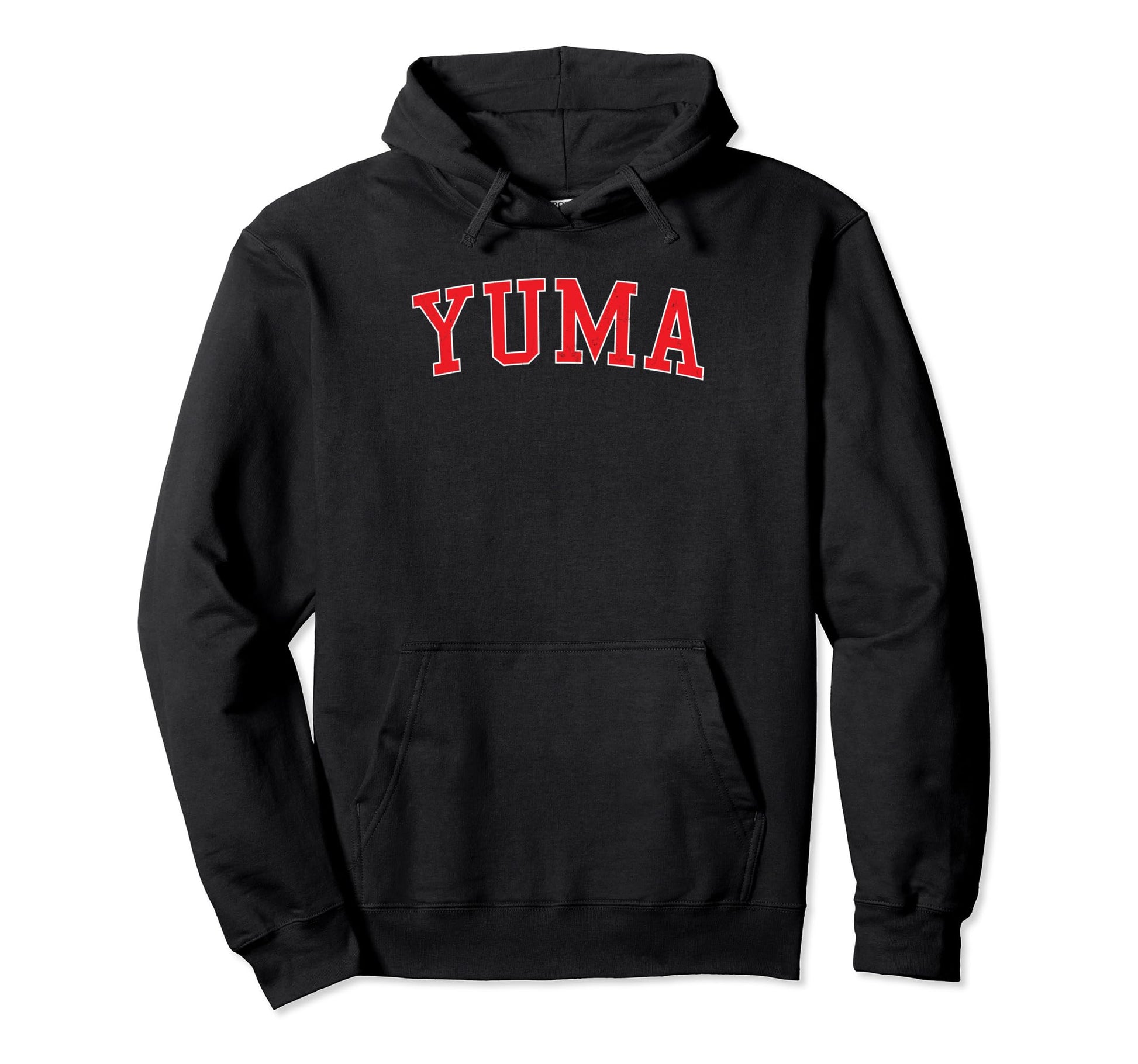 Yuma Az Varsity Red Text Hoodie - Minimalist Print Men Women - T-Shirt, Sweatshirt, Hoodie