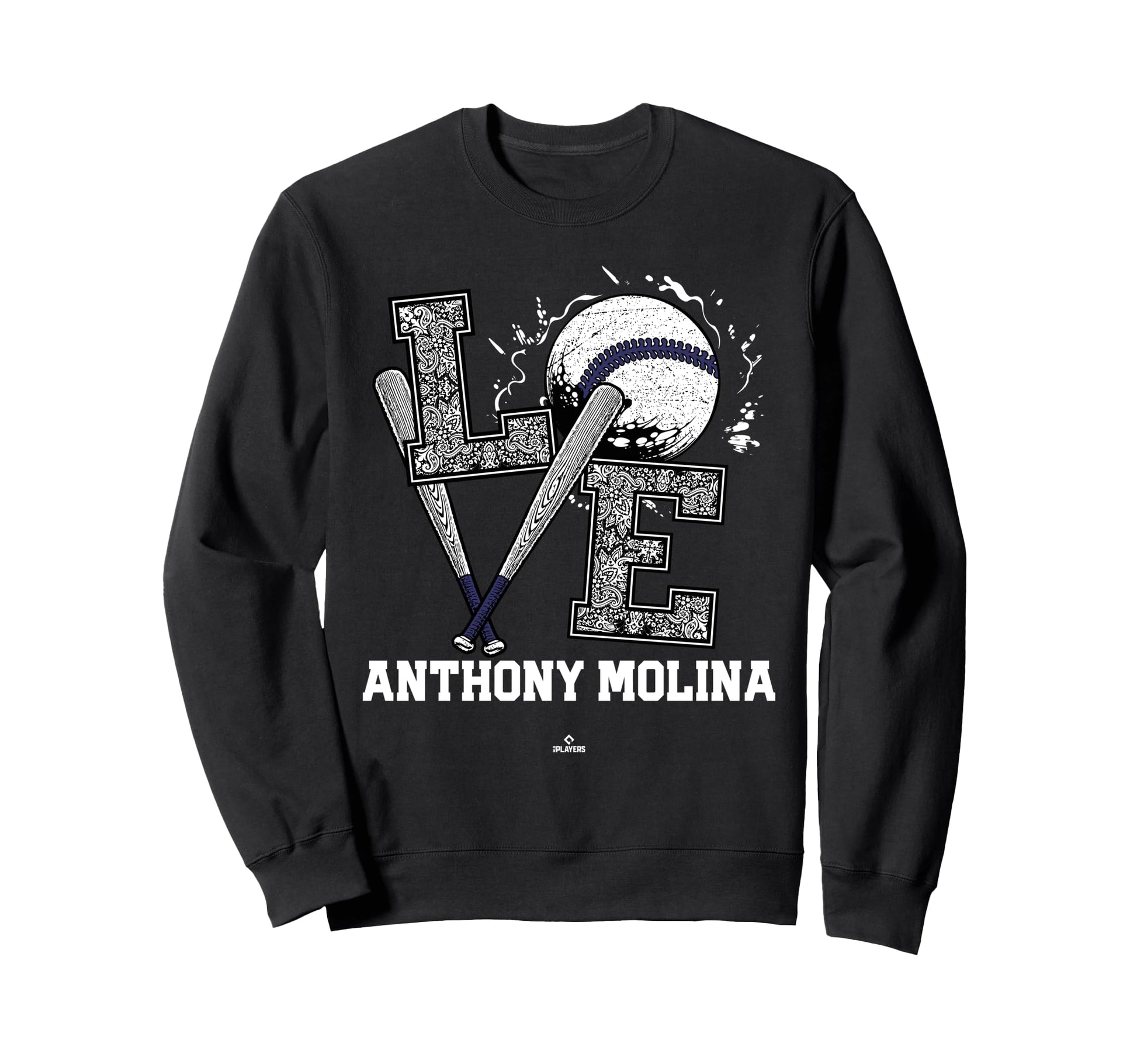 Distressed Baseball Love Anthony Sweatshirt - Aesthetic Graphic Unisex - T-Shirt, Sweatshirt, Hoodie