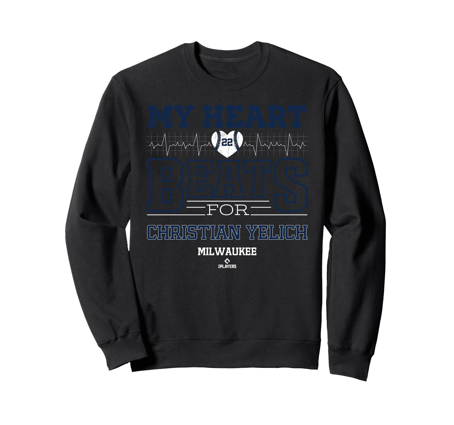 My Heart Beats Christian Yelich Sweatshirt - Unique Graphic Men Women - T-Shirt, Sweatshirt, Hoodie