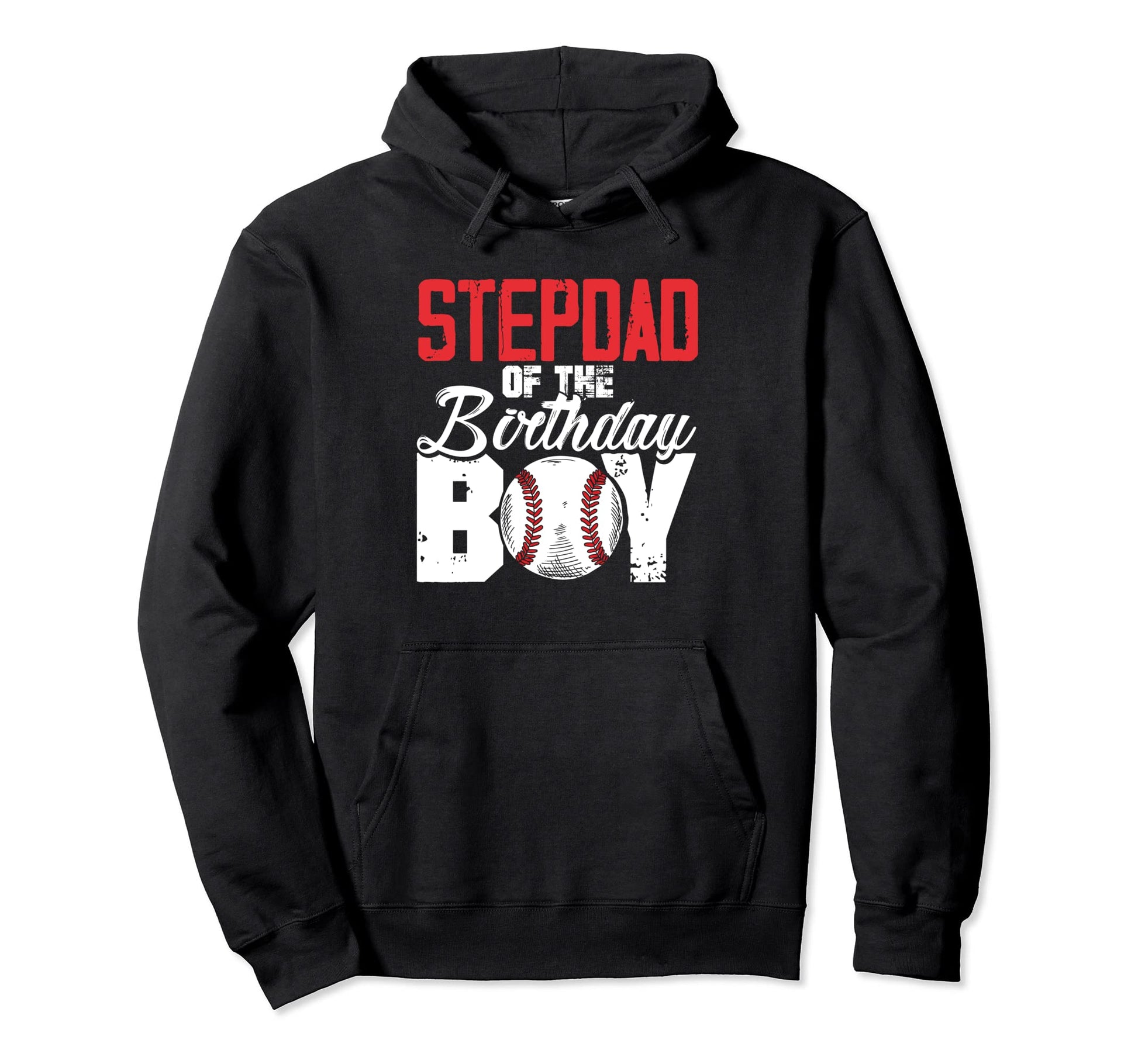 Stepdad Birthday Baseball Stepfather Hoodie - Aesthetic Graphic Unisex - T-Shirt, Sweatshirt, Hoodie