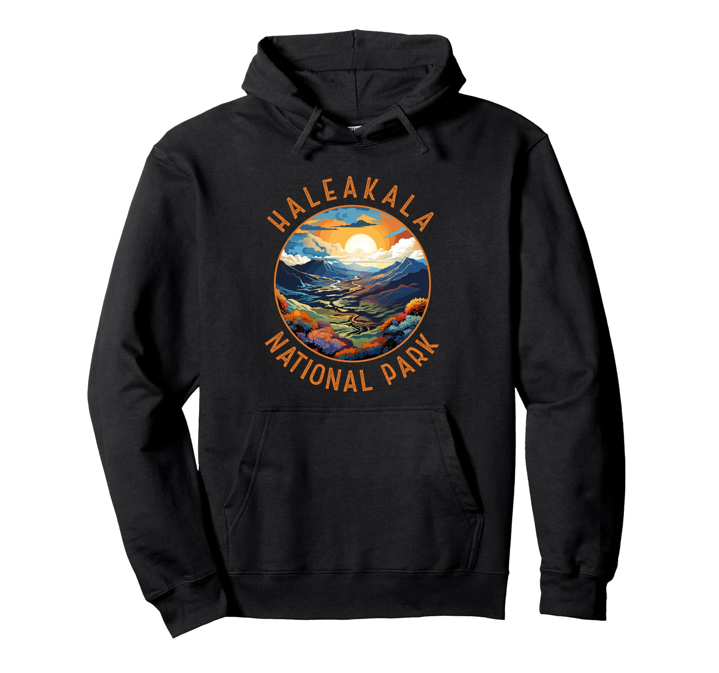 Haleakala National Park Sunset Distressed Hoodie - Graphic Print Men Women - T-Shirt, Sweatshirt, Hoodie