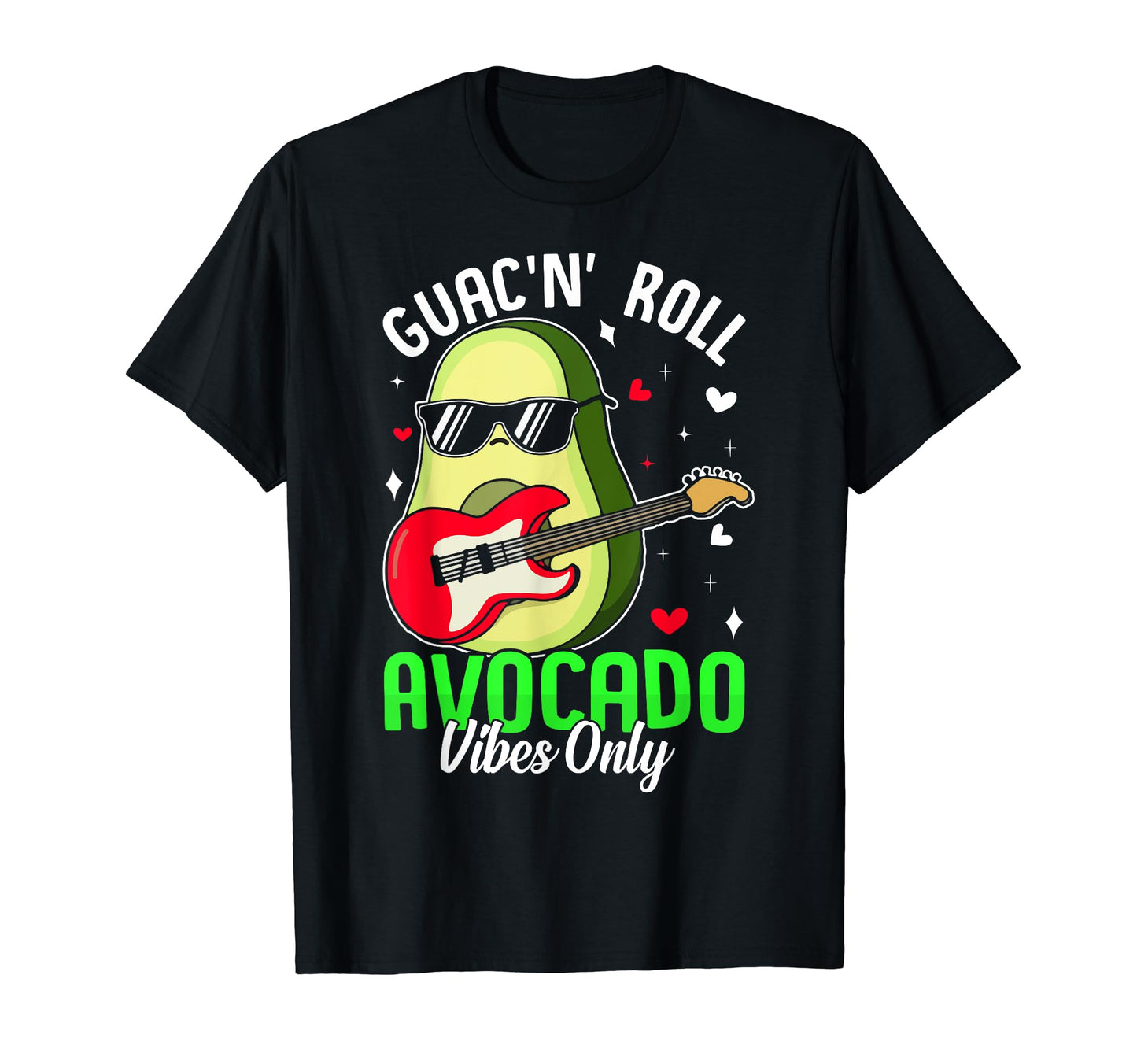 Avocado Lover Rock Musician Guacn T-Shirt - Custom Art Print for Adults - T-Shirt, Sweatshirt, Hoodie