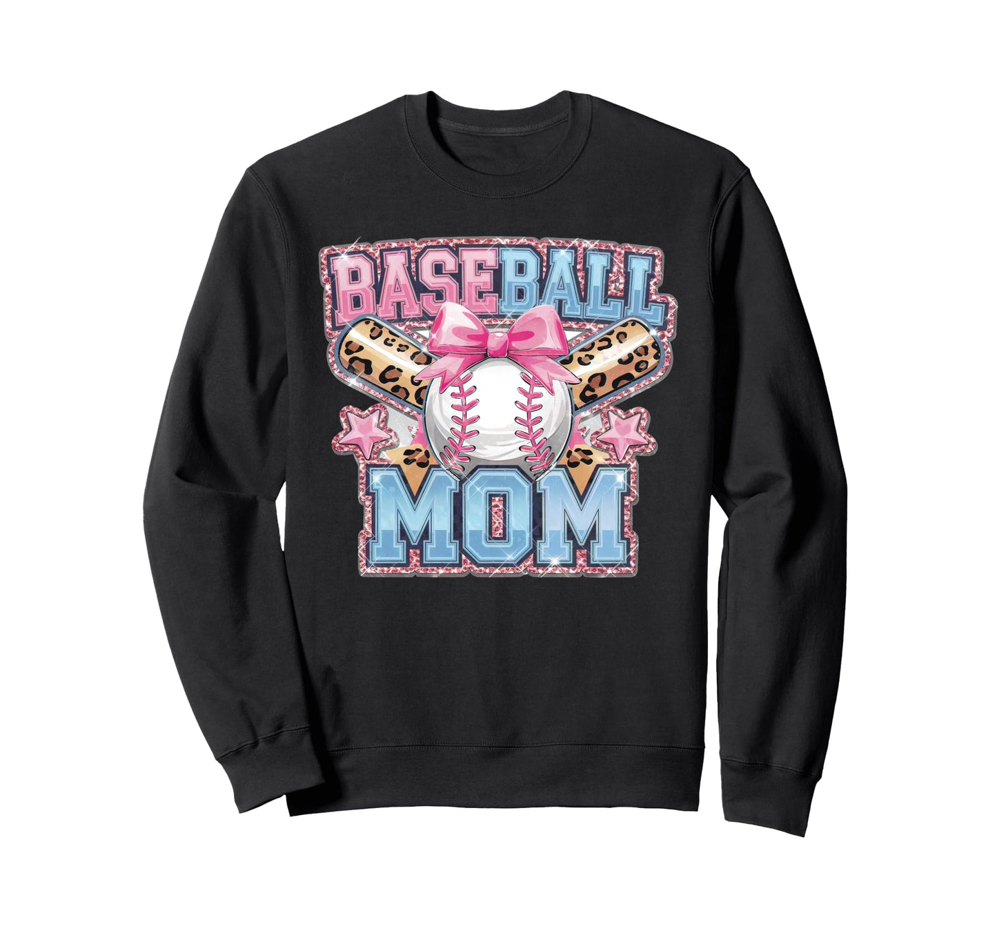 Game Day Leopard Cheetah Baseball Sweatshirt - Custom Art Print for Adults - T-Shirt, Sweatshirt, Hoodie