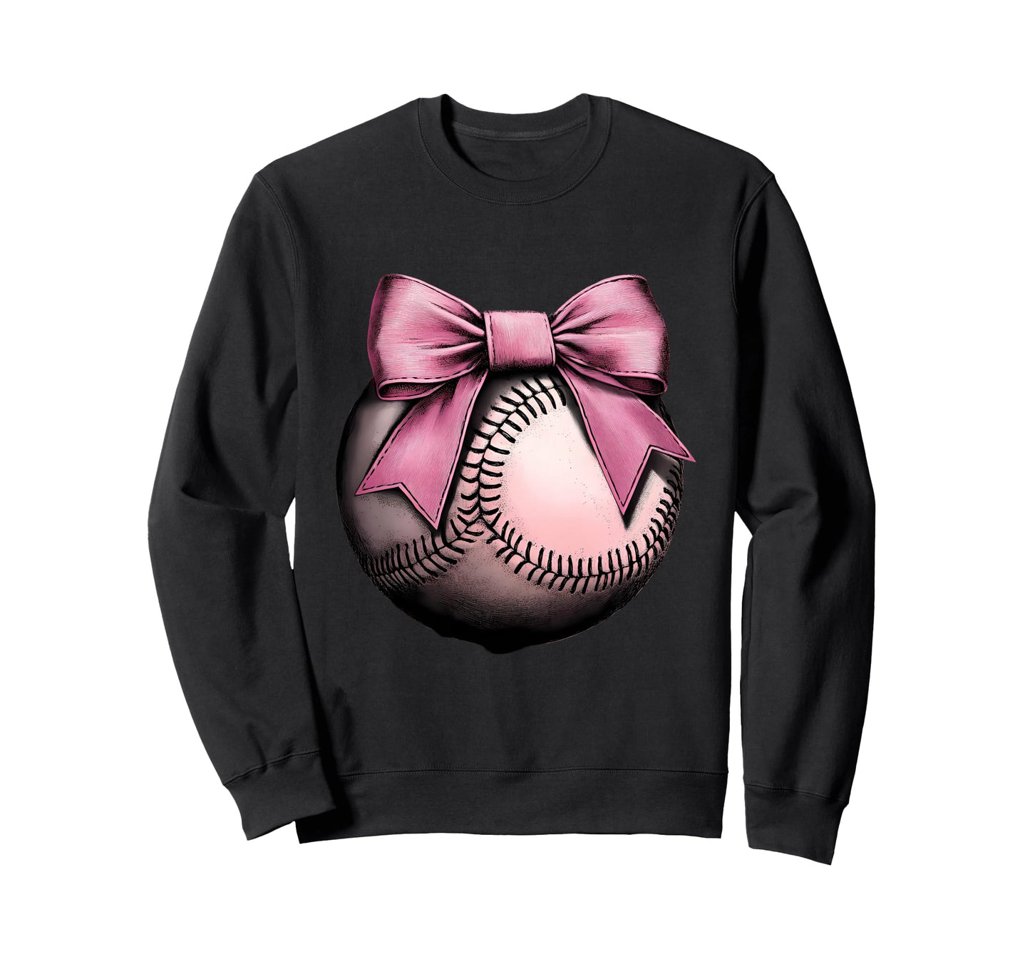 Baseball Coquette Bow Baseball Game Sweatshirt - Unique Graphic for Adults - T-Shirt, Sweatshirt, Hoodie