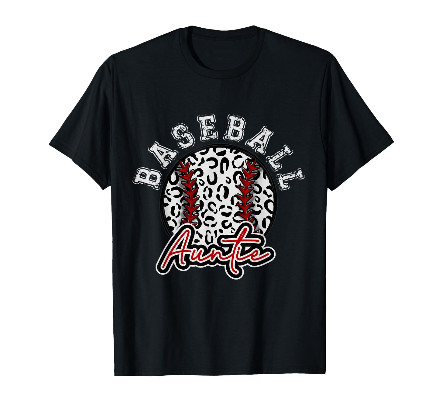 Leopard Cheetah Baseball Auntie Womens T-Shirt - Trendy Graphic Men Women - T-Shirt, Sweatshirt, Hoodie