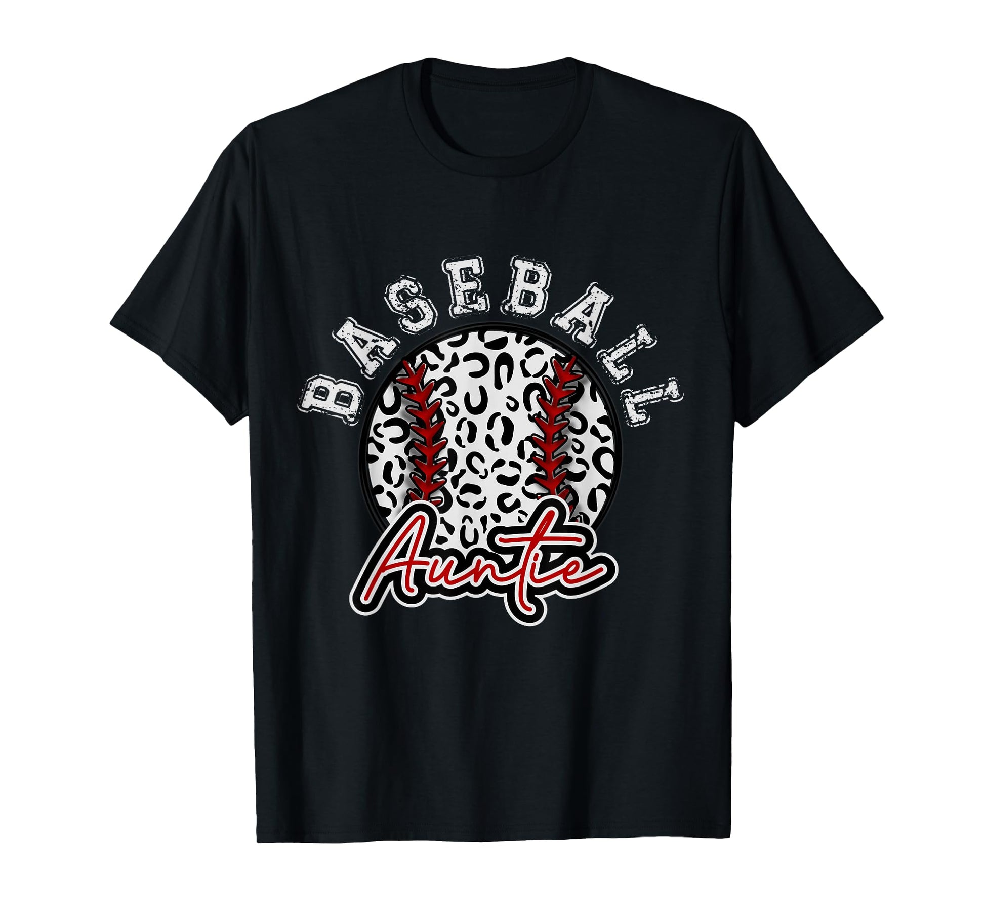 Leopard Cheetah Baseball Auntie Womens T-Shirt - Trendy Graphic Men Women - T-Shirt, Sweatshirt, Hoodie