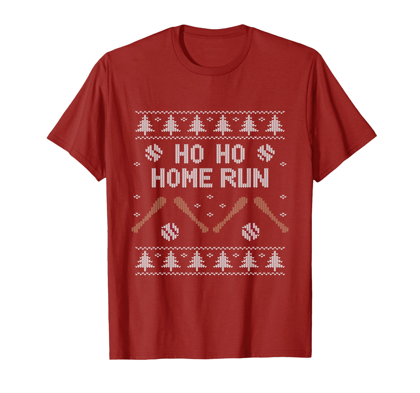 Ho Ho Home Run Funny Ugly Baseball T-Shirt - Novelty Apparel Men Women - T-Shirt, Sweatshirt, Hoodie