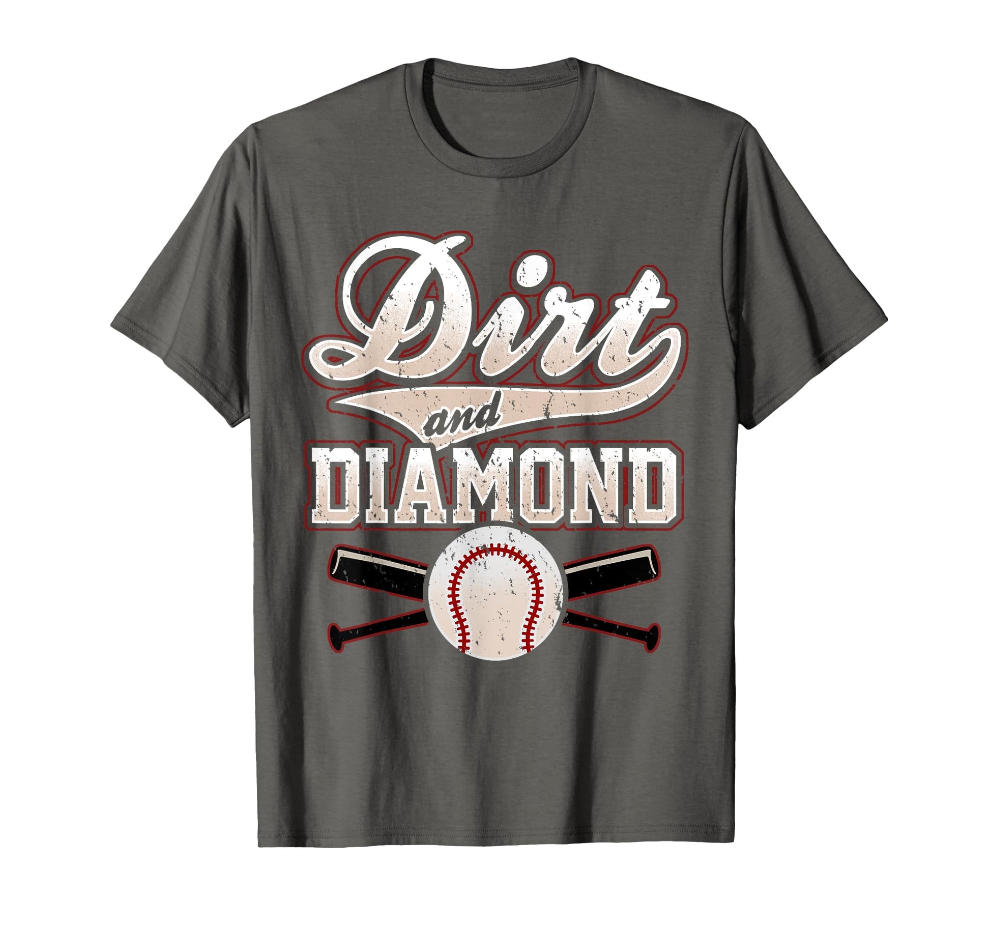 Dirt And Diamond Baseball Gift Bat T-Shirt - Minimalist Print Unisex - T-Shirt, Sweatshirt, Hoodie