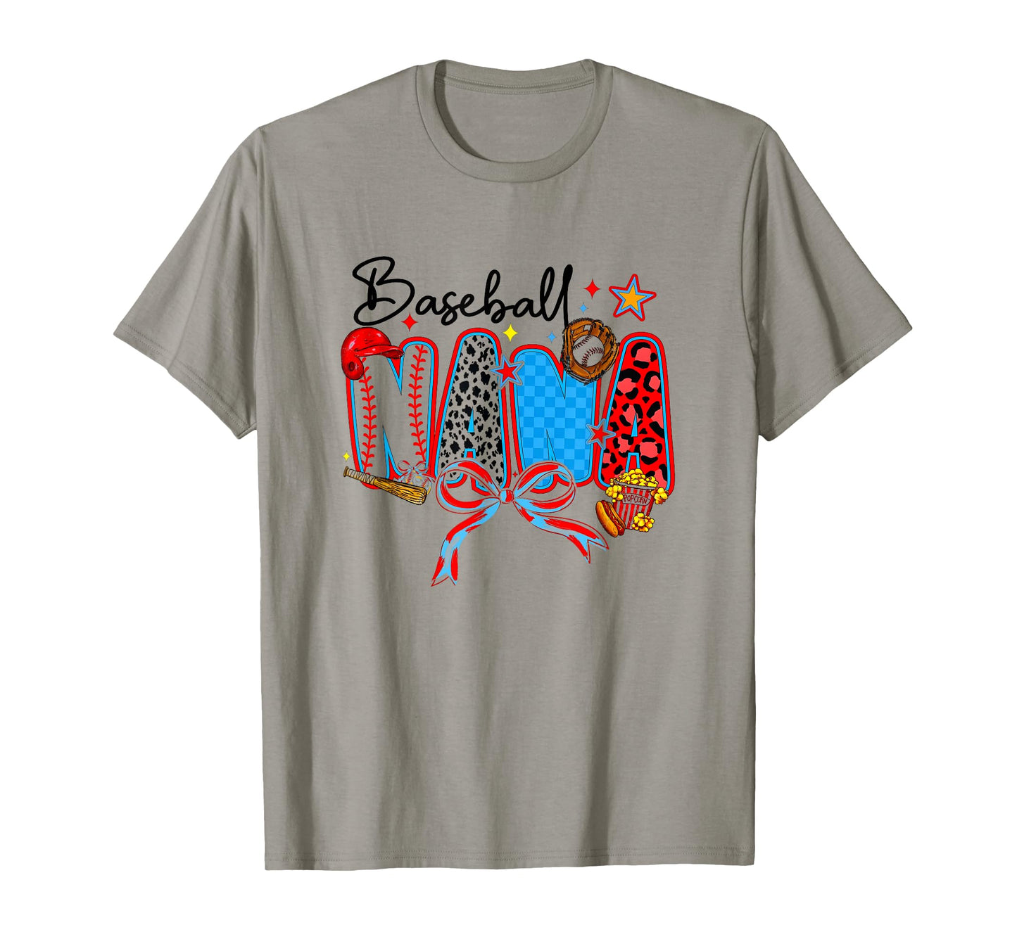 Baseball Nana Coquette Bow Funny T-Shirt - Casual Everyday Wear Unisex - T-Shirt, Sweatshirt, Hoodie