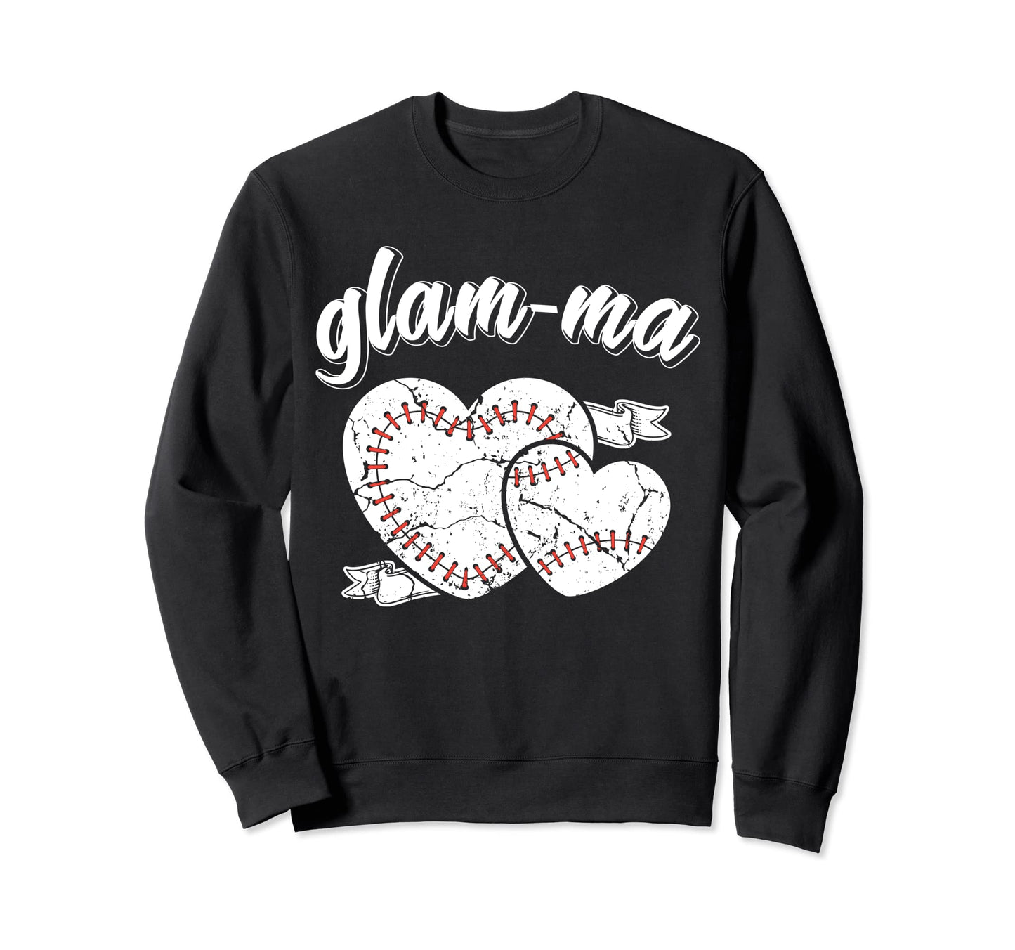 Baseball Glam Ma Heart Ball Sweatshirt - Aesthetic Graphic for Adults - T-Shirt, Sweatshirt, Hoodie