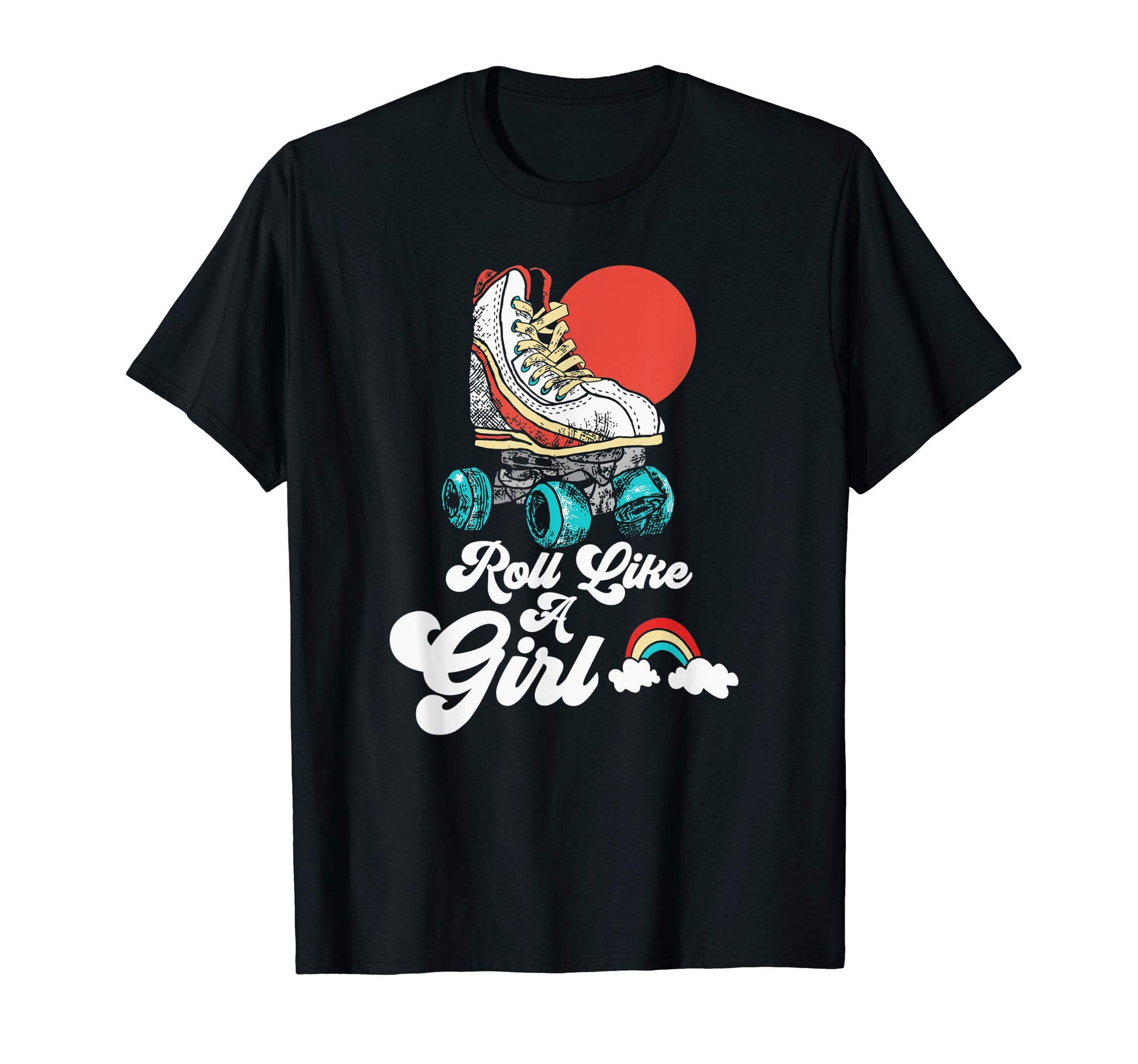 Roll Like Minimalist Roller Skate T-Shirt - Fun Novelty Design Unisex - T-Shirt, Sweatshirt, Hoodie