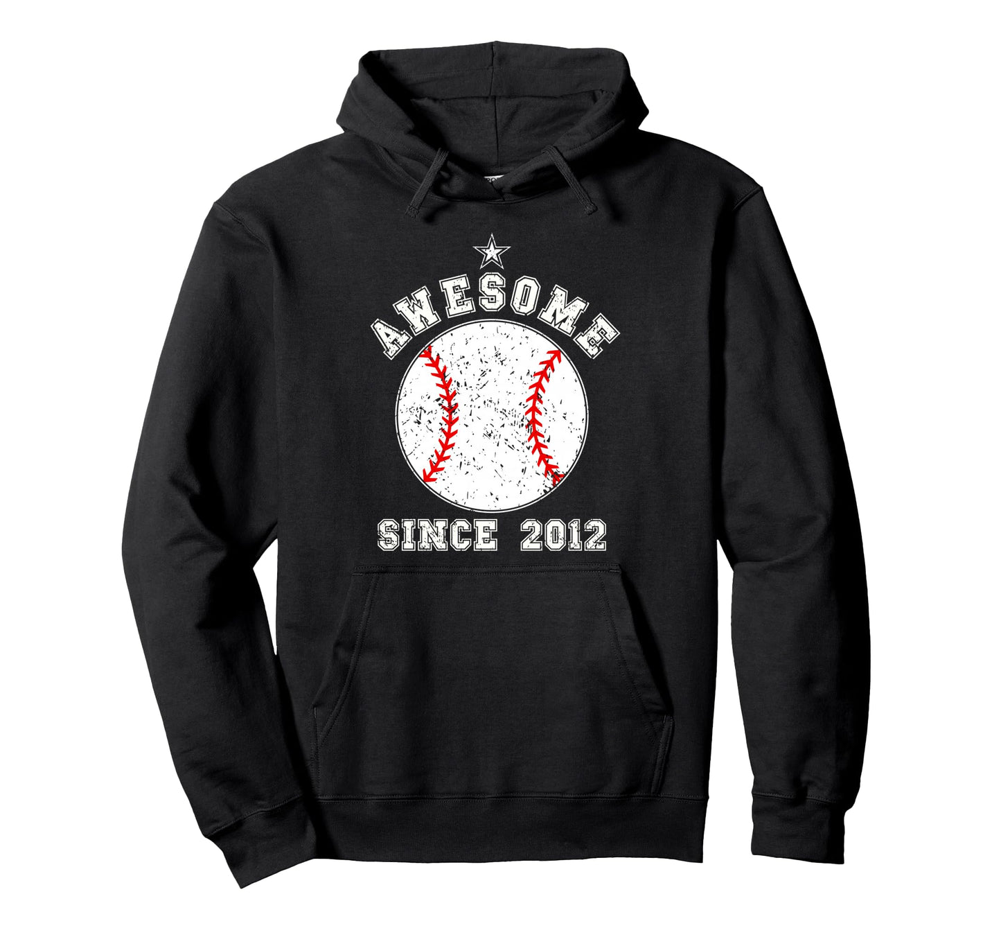 Awesome Since 2012 14 Year Old Baseball Hoodie - Trendy Graphic Men Women - T-Shirt, Sweatshirt, Hoodie
