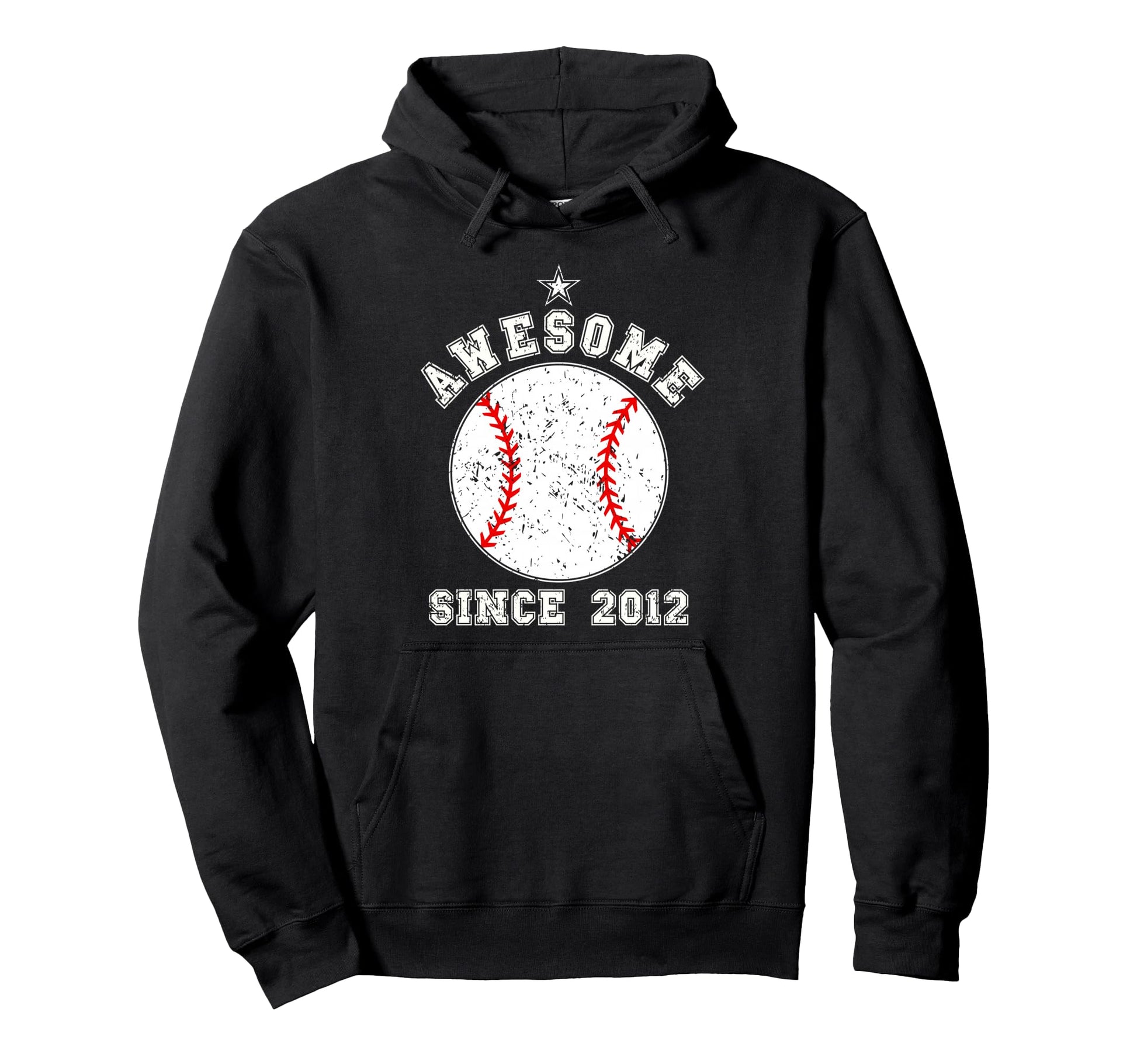 Awesome Since 2012 14 Year Old Baseball Hoodie - Trendy Graphic Men Women - T-Shirt, Sweatshirt, Hoodie