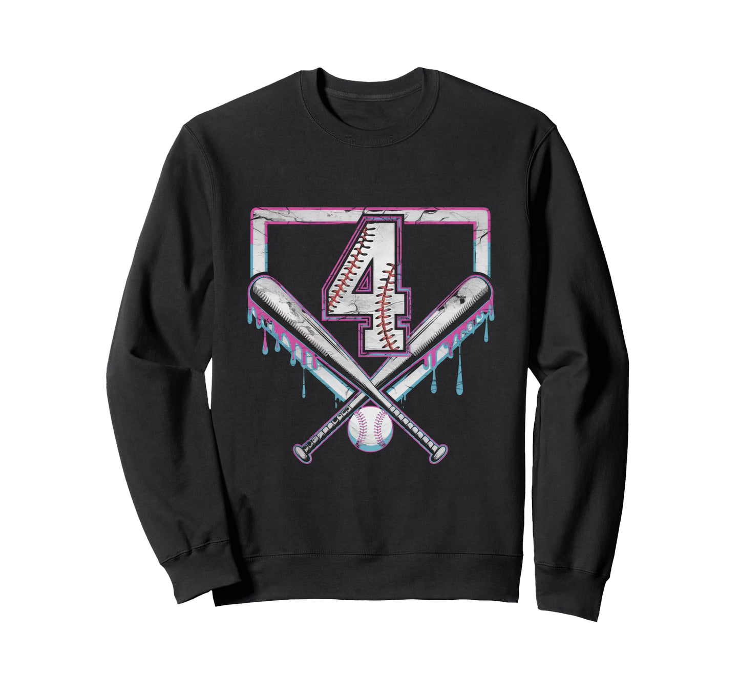 Sprinkle 4Th Birthday Baseball Home Ice Sweatshirt - Unique Graphic Unisex - T-Shirt, Sweatshirt, Hoodie