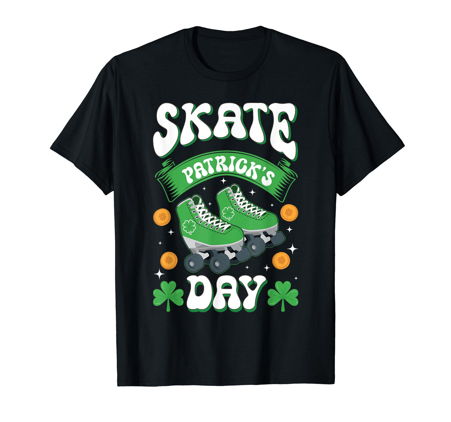 70S Roller Skates St Patricks Day T-Shirt - Aesthetic Graphic Unisex - T-Shirt, Sweatshirt, Hoodie