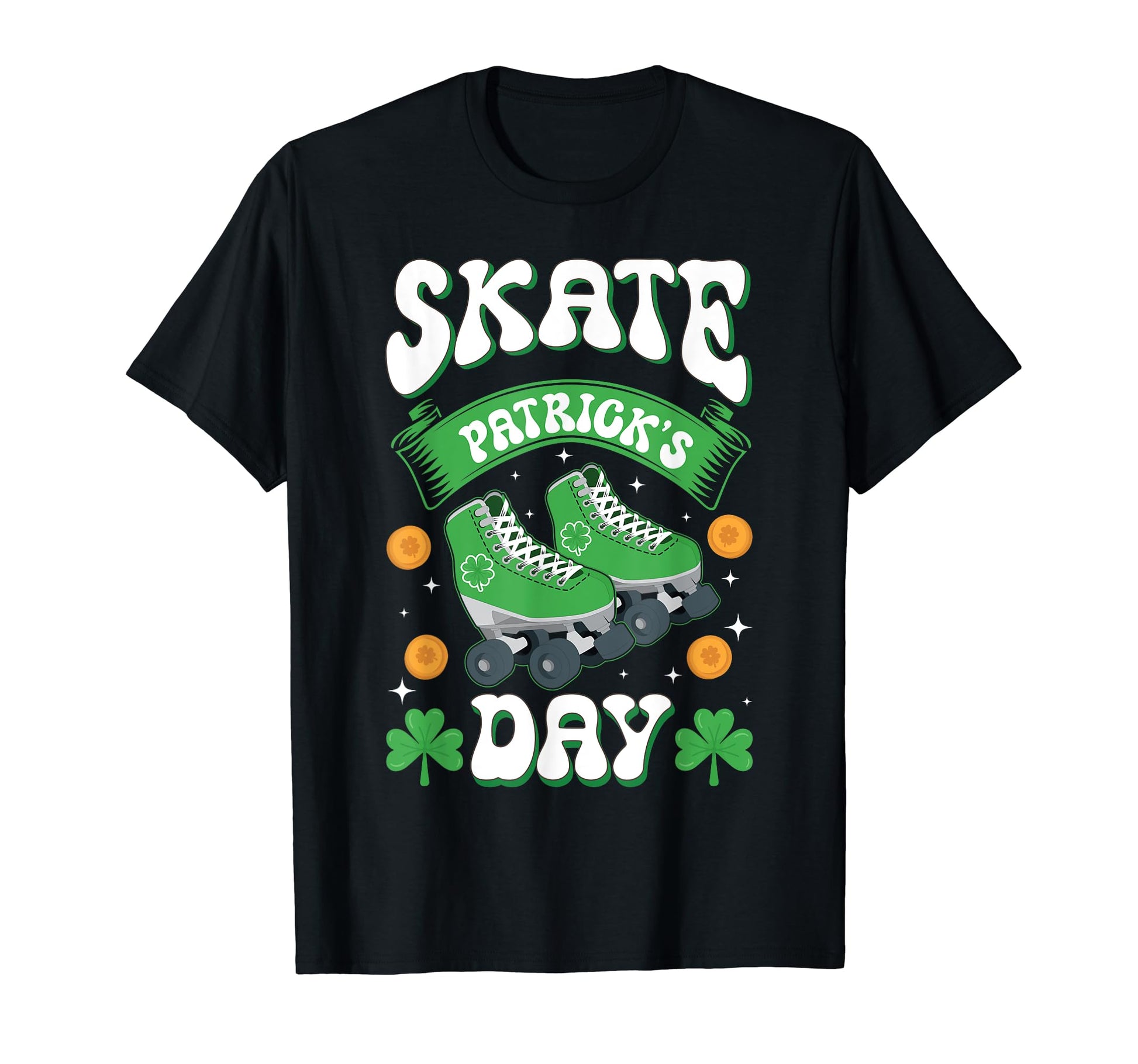 70S Roller Skates St Patricks Day T-Shirt - Aesthetic Graphic Unisex - T-Shirt, Sweatshirt, Hoodie