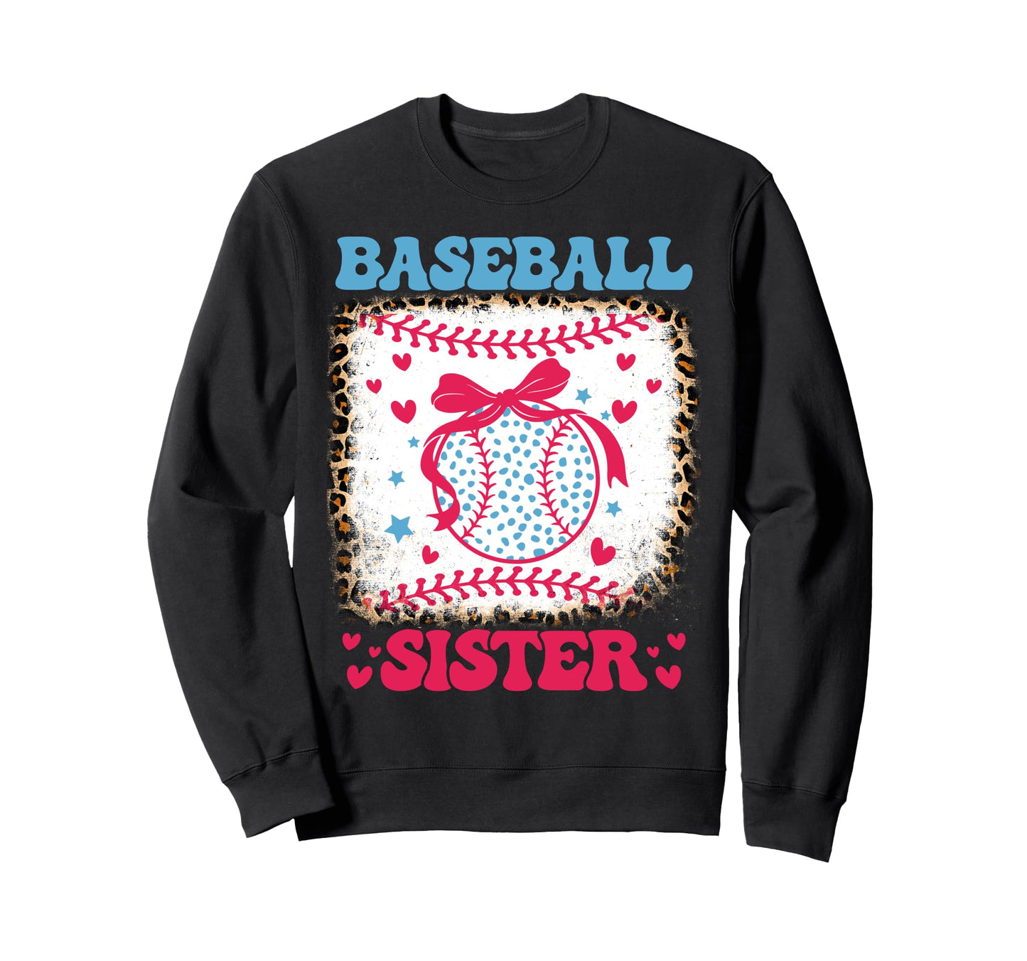 Baseball Sister Coquette Bow Cheer Sweatshirt - Aesthetic Graphic Unisex - T-Shirt, Sweatshirt, Hoodie