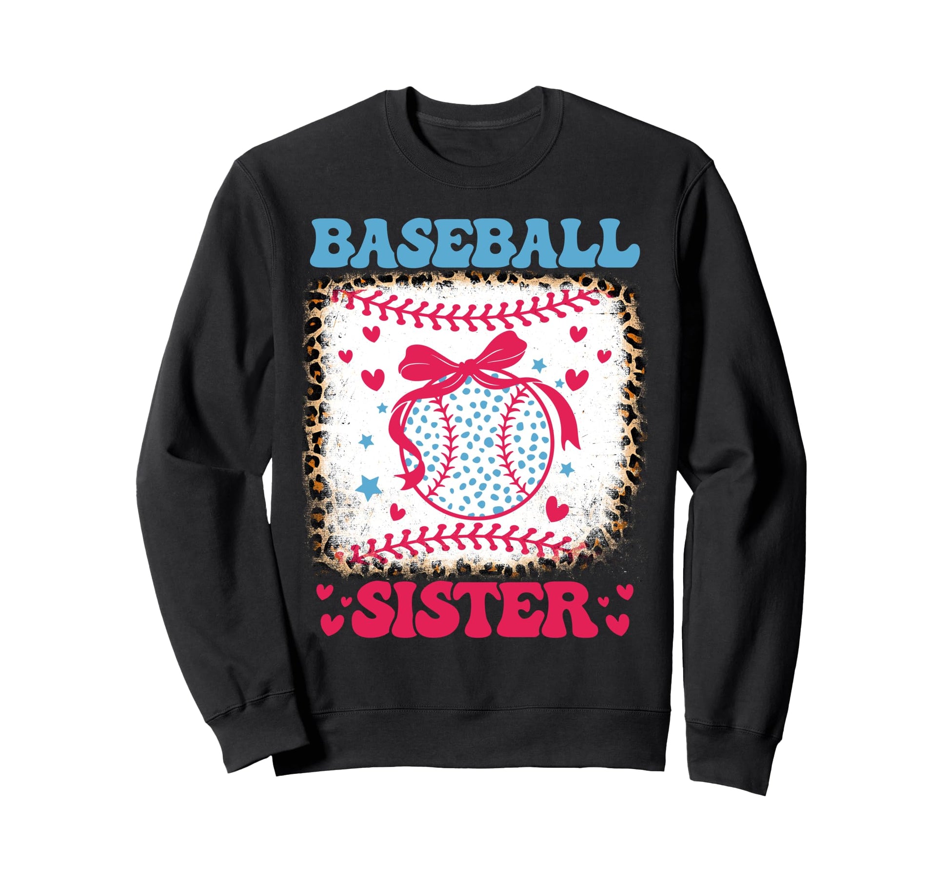 Baseball Sister Coquette Bow Cheer Sweatshirt - Aesthetic Graphic Unisex - T-Shirt, Sweatshirt, Hoodie