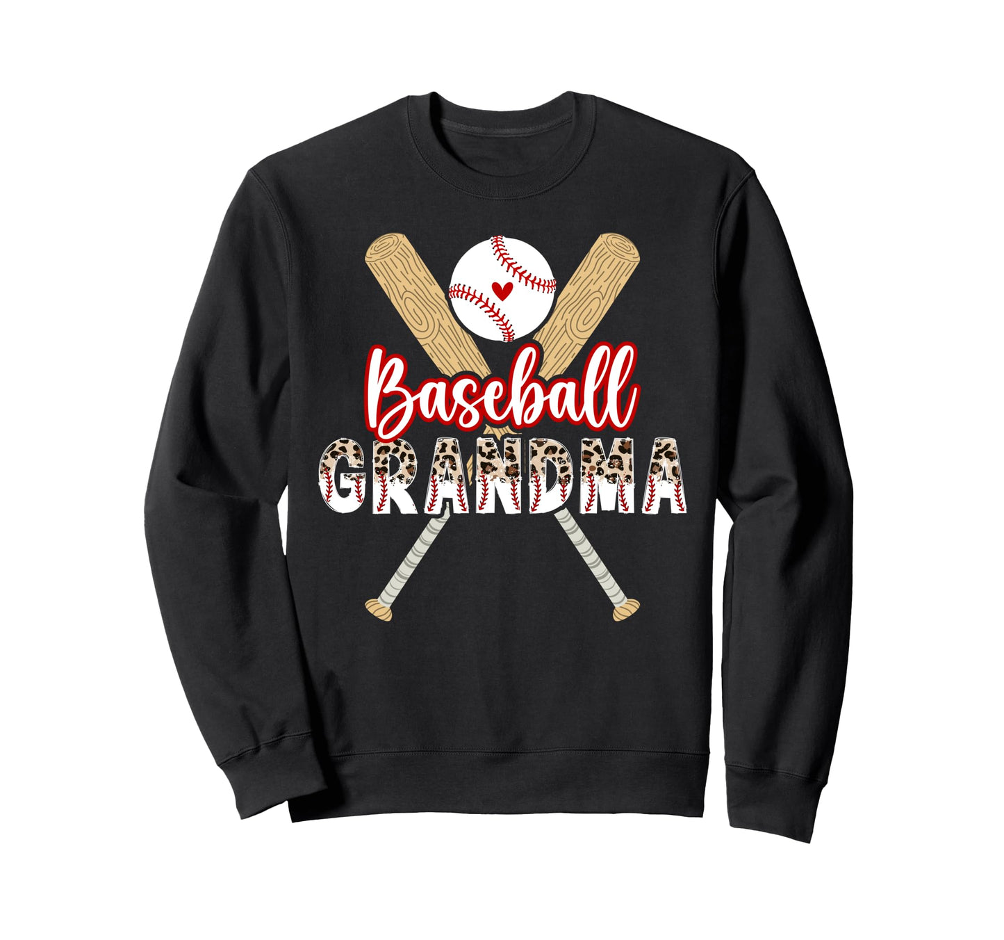 Baseball Grandma Baseball Player Sweatshirt - Custom Art Print for Adults - T-Shirt, Sweatshirt, Hoodie