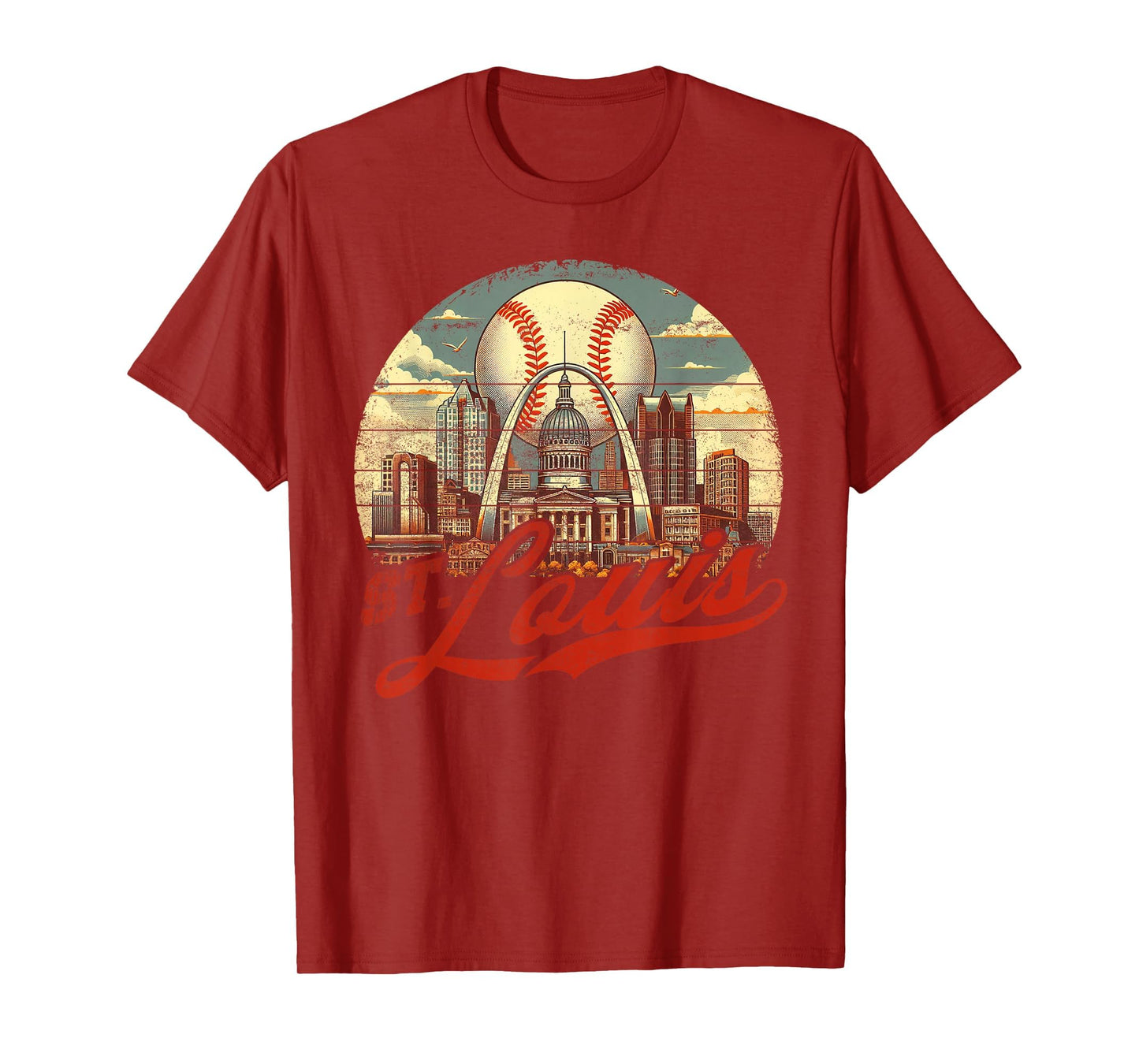 St Louis Baseball American Us Flag T-Shirt - Streetwear Style for Adults - T-Shirt, Sweatshirt, Hoodie