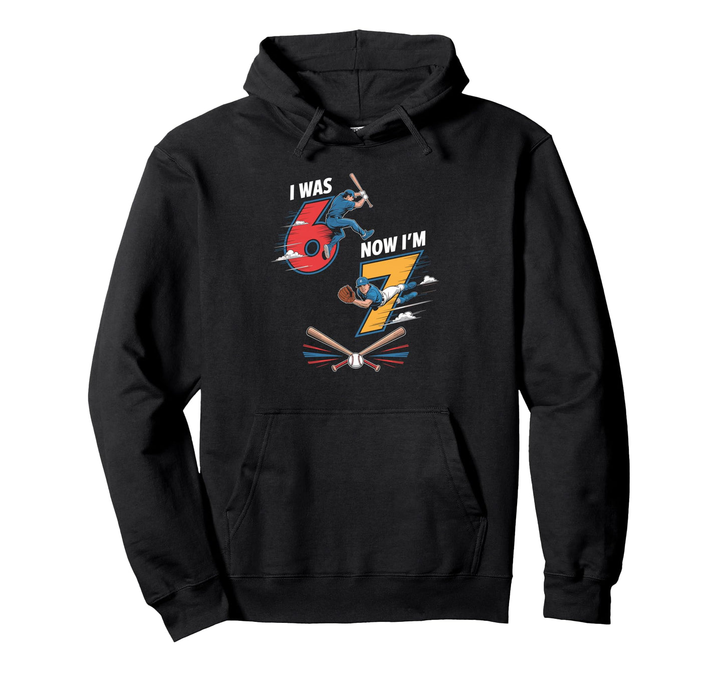 Awesome Baseball Themed Seventh Hoodie - Fun Novelty Design for Adults - T-Shirt, Sweatshirt, Hoodie