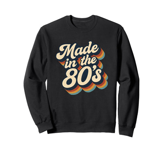 80S Groovy Typography Nostalgic Sweatshirt - Novelty Apparel for Adults - T-Shirt, Sweatshirt, Hoodie