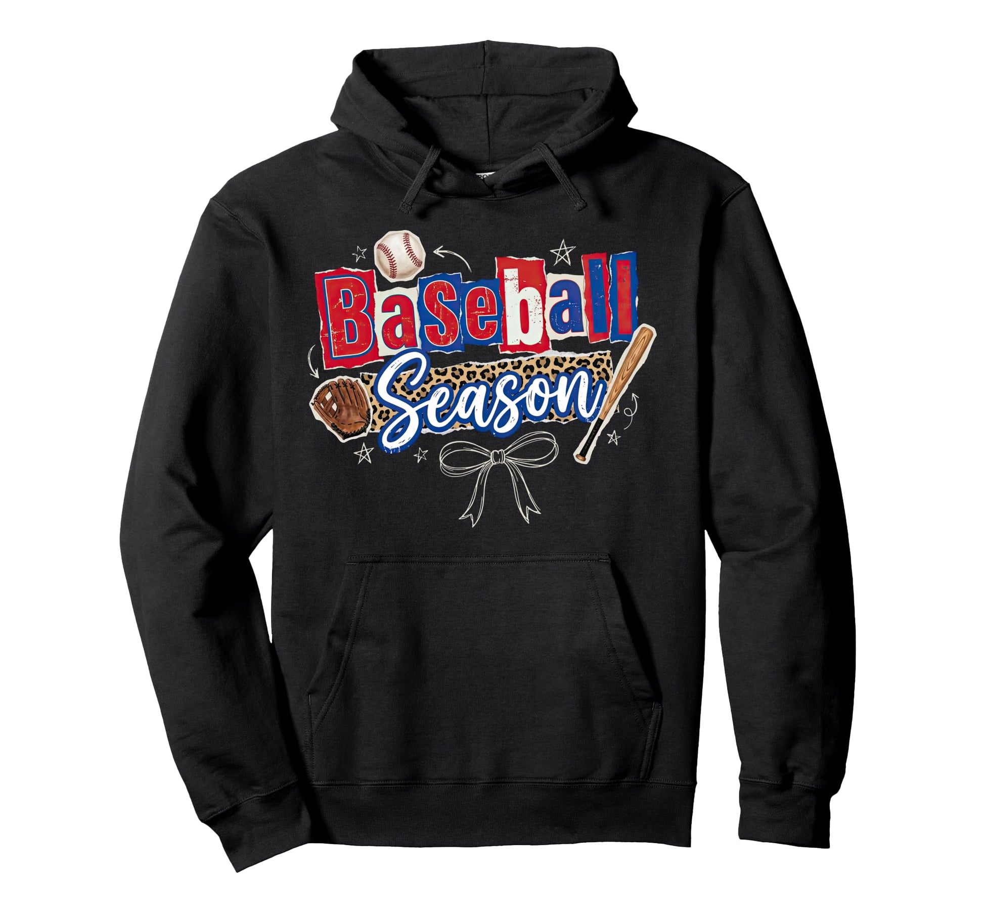 Baseball Season Coquette Bow Baseball Mom Hoodie - Streetwear Style Unisex - T-Shirt, Sweatshirt, Hoodie