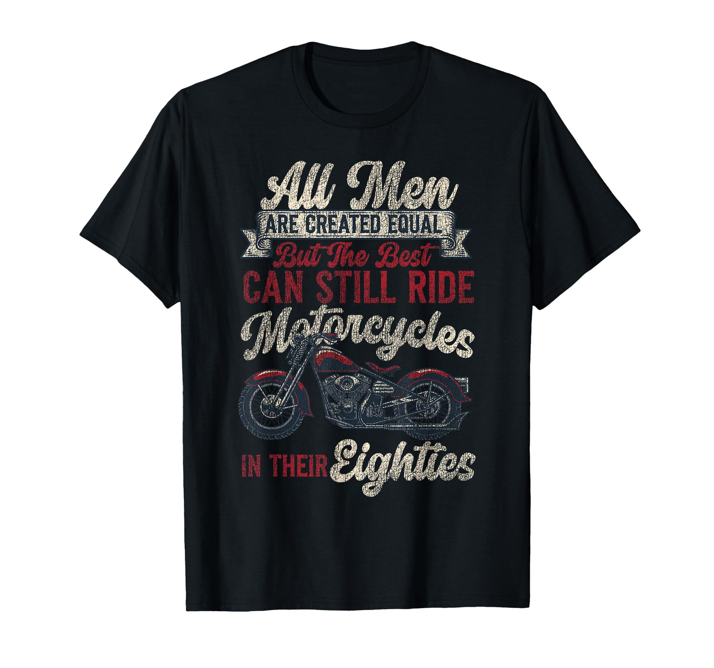Motorcycle Biker Grandpa 80Th Birthday T-Shirt - Streetwear Style Unisex - T-Shirt, Sweatshirt, Hoodie