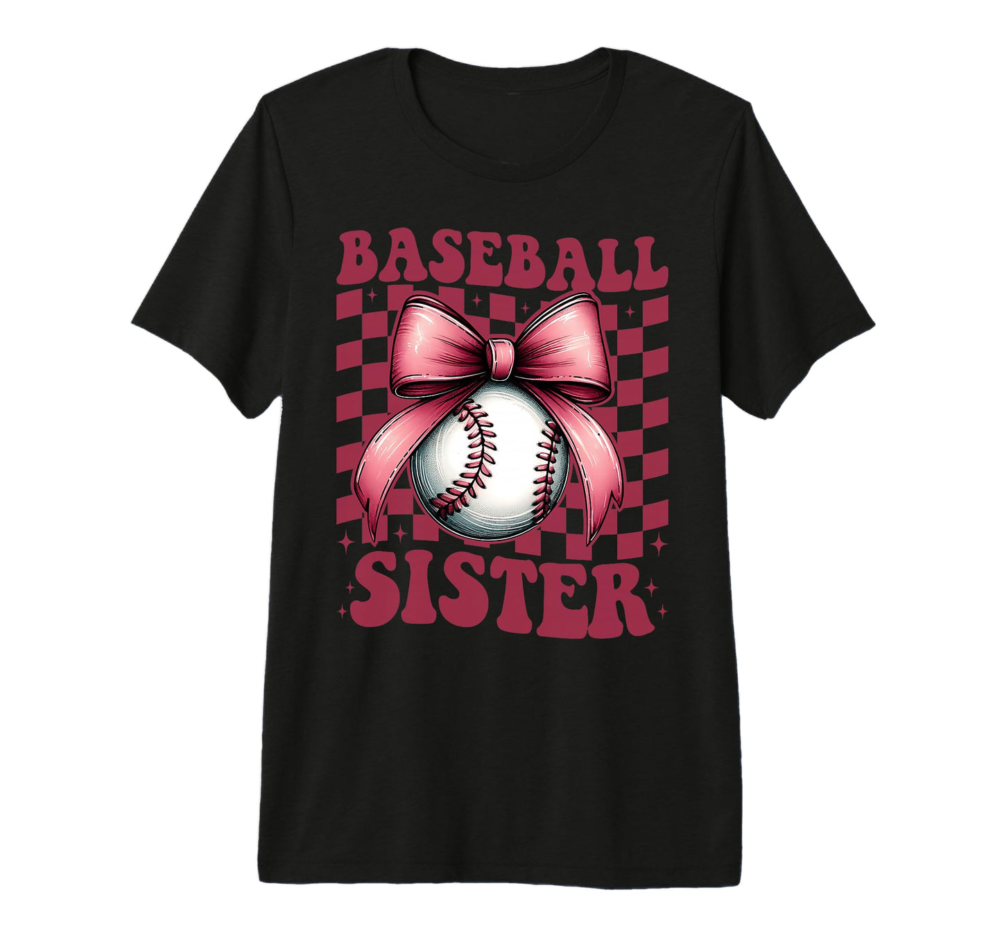 Baseball Sister Baseball Coquette Bow Tri T-Shirt - Graphic Print Unisex - T-Shirt, Sweatshirt, Hoodie