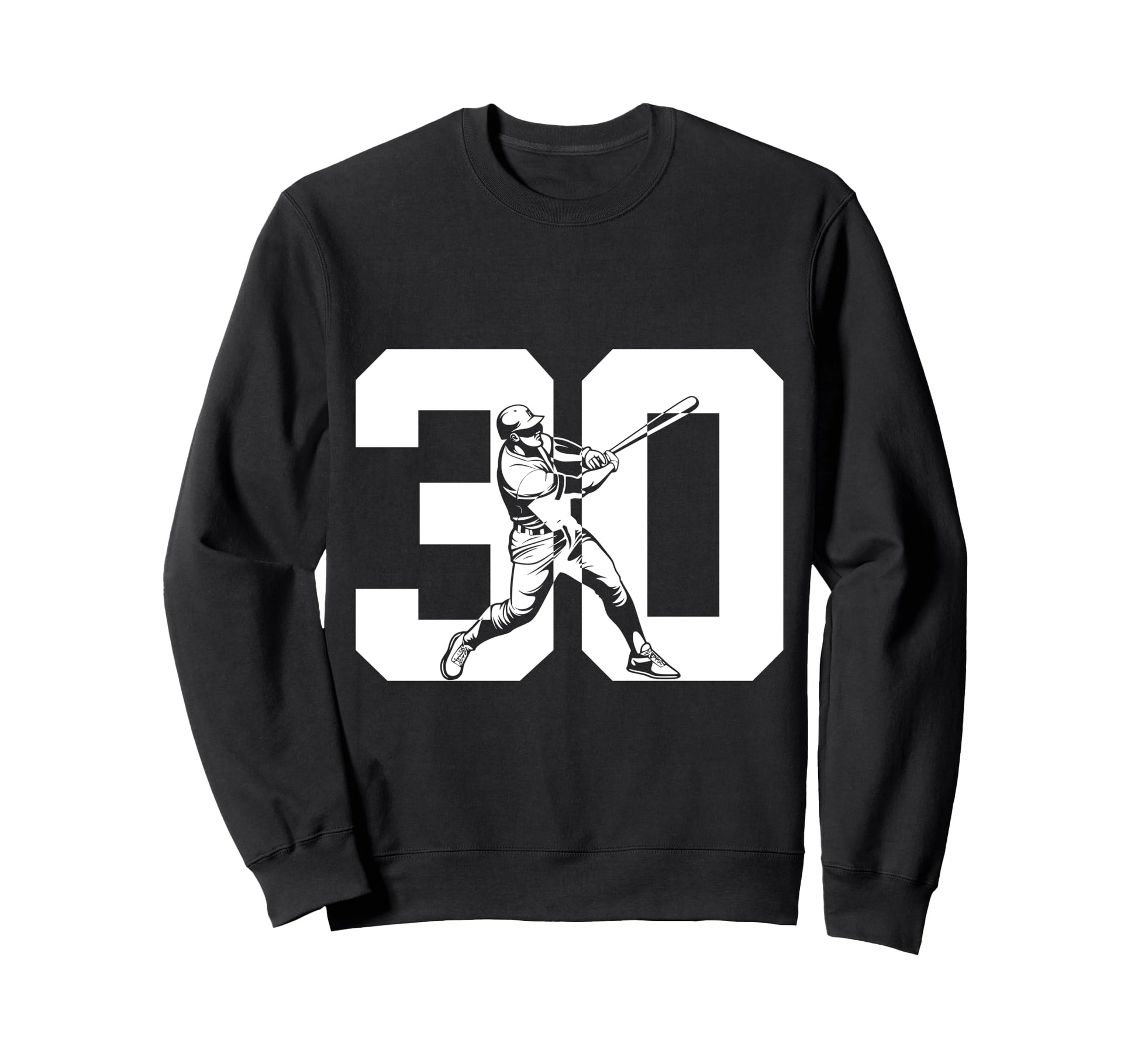 Number 30 Years Baseball 30Th Sweatshirt - Casual Everyday Wear Unisex - T-Shirt, Sweatshirt, Hoodie