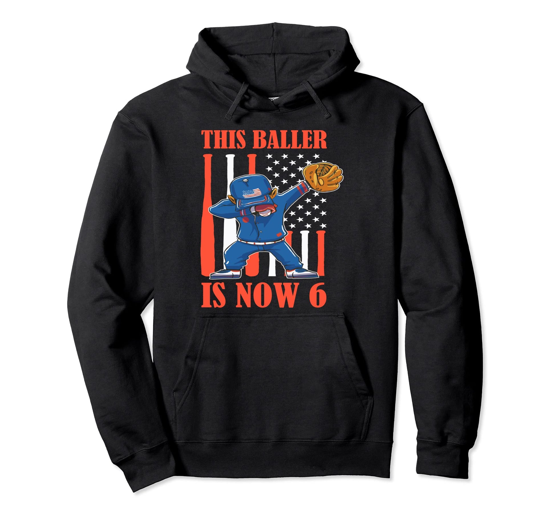 6 Year Old Happy 6Th Birthday Baseball Hoodie - Fun Novelty Design Unisex - T-Shirt, Sweatshirt, Hoodie