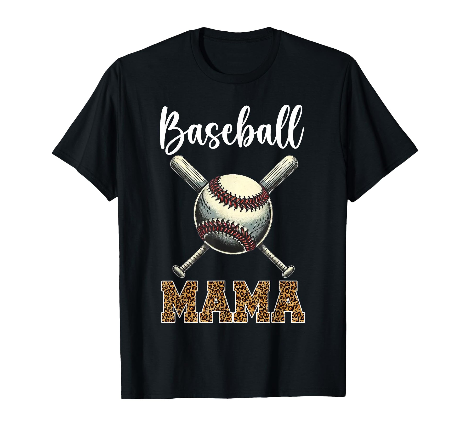 Baseball Mama Leopard T-Shirt - Novelty Apparel Unisex - T-Shirt, Sweatshirt, Hoodie