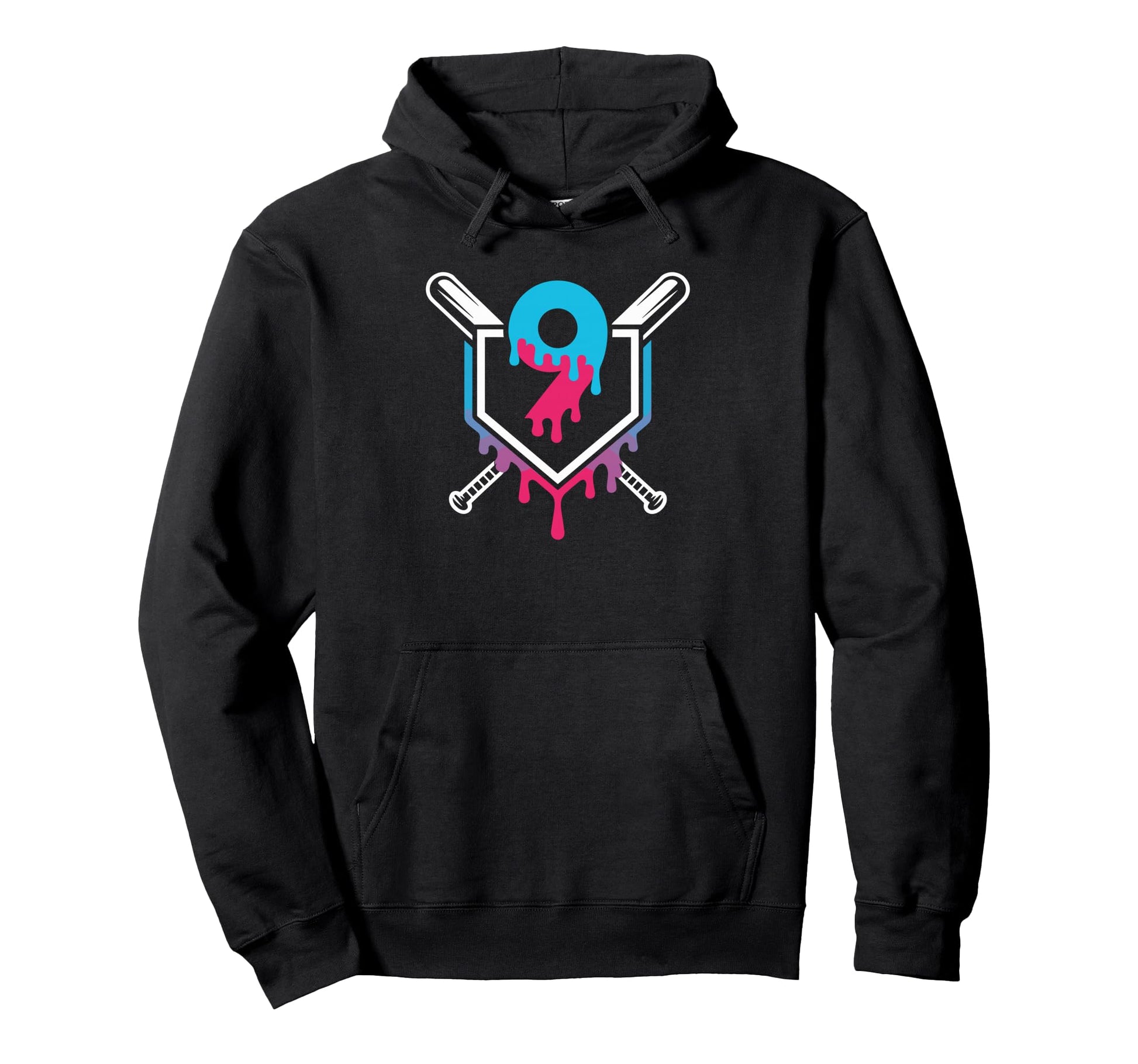 Nine Year Old Baseball Birthday Drip Hoodie - Graphic Print for Adults - T-Shirt, Sweatshirt, Hoodie