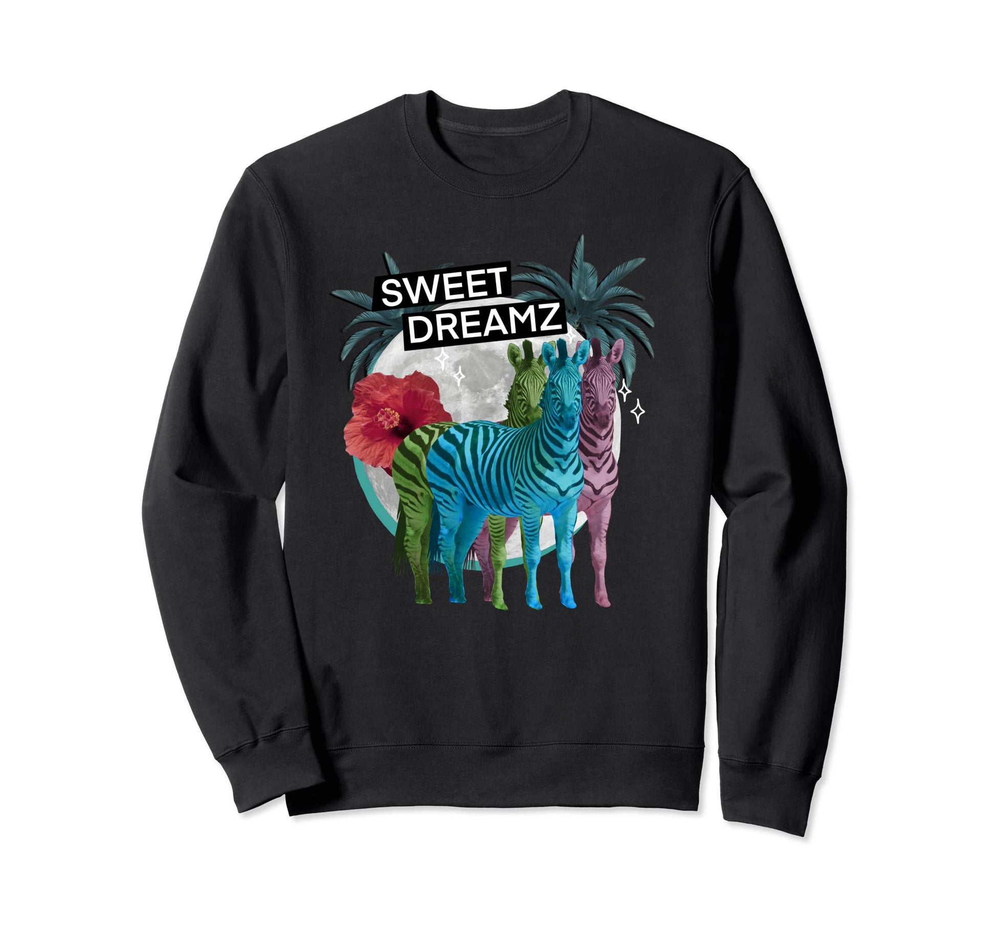 Maximalist Zebra Funky Y2K Summer Sweatshirt - Unique Graphic for Adults - T-Shirt, Sweatshirt, Hoodie