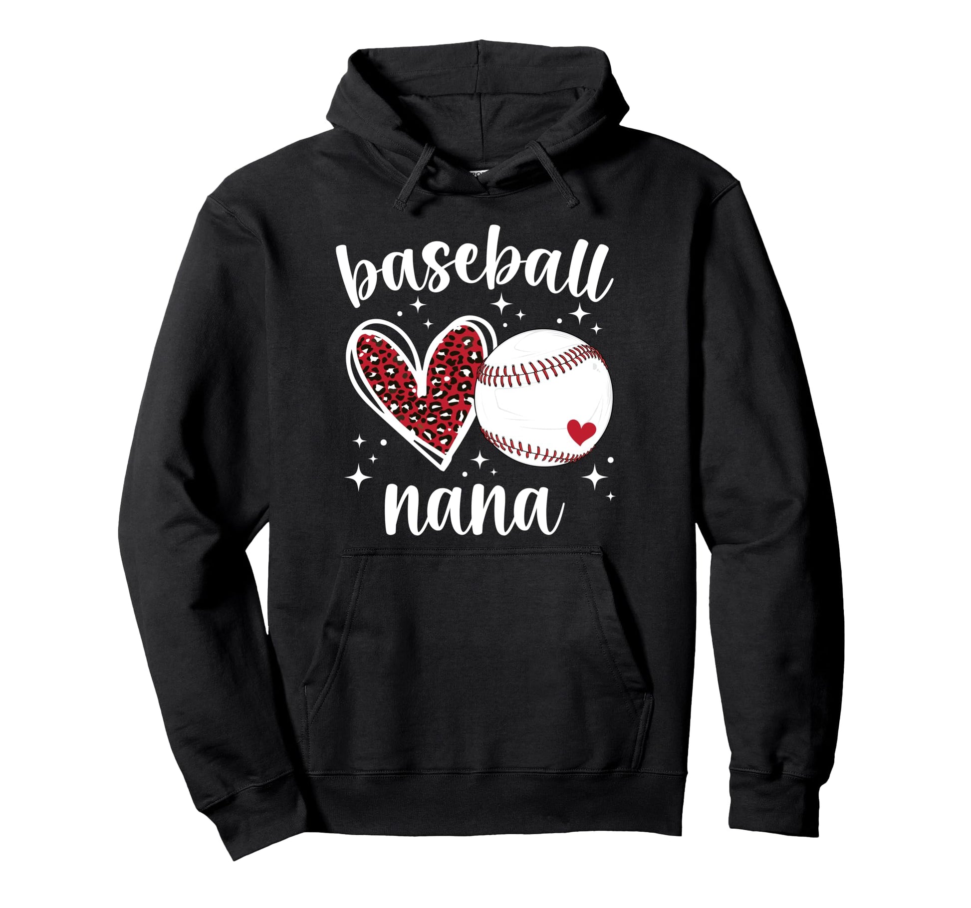 Baseball Nana Baseball Player Nana Leopard Hoodie - Custom Art Print Unisex - T-Shirt, Sweatshirt, Hoodie