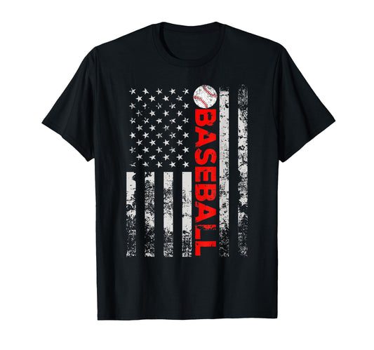 American Flag Baseball Team Baseball T-Shirt - Streetwear Style Unisex - T-Shirt, Sweatshirt, Hoodie