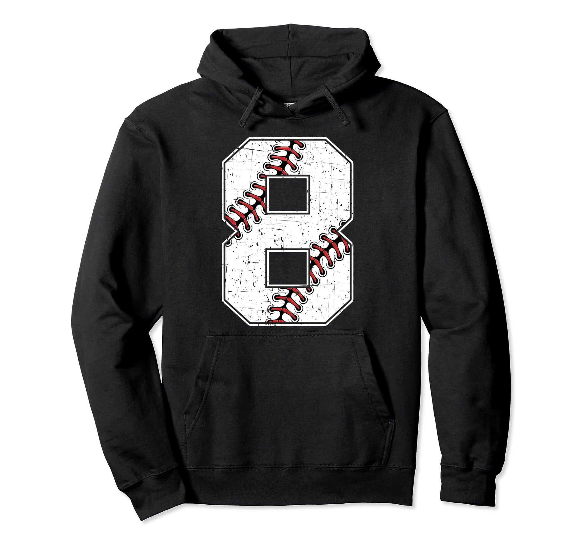 Eight 8 Year Old Birthday Baseball Hoodie - Custom Art Print for Adults - T-Shirt, Sweatshirt, Hoodie