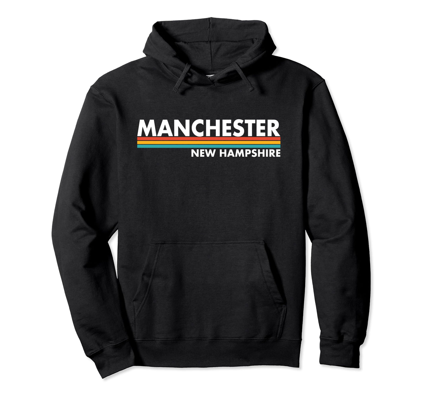 Manchester New Hampshire Stripes Hoodie - Casual Everyday Wear for Adults - T-Shirt, Sweatshirt, Hoodie