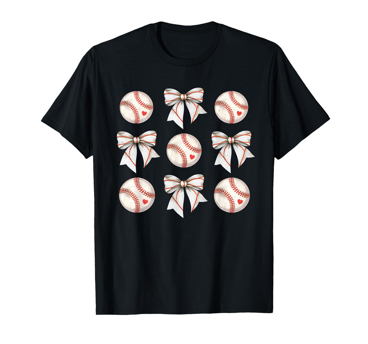 Baseball Sister Mom Coquette Bow T-Shirt - Novelty Apparel for Adults - T-Shirt, Sweatshirt, Hoodie