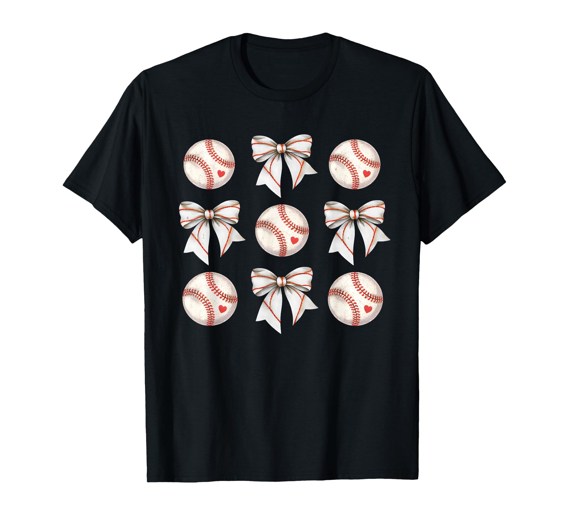 Baseball Sister Mom Coquette Bow T-Shirt - Novelty Apparel for Adults - T-Shirt, Sweatshirt, Hoodie