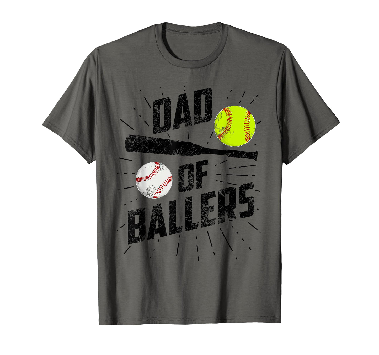 Dad Ballers Funny Baseball Softball T-Shirt - Fun Novelty Design Unisex - T-Shirt, Sweatshirt, Hoodie