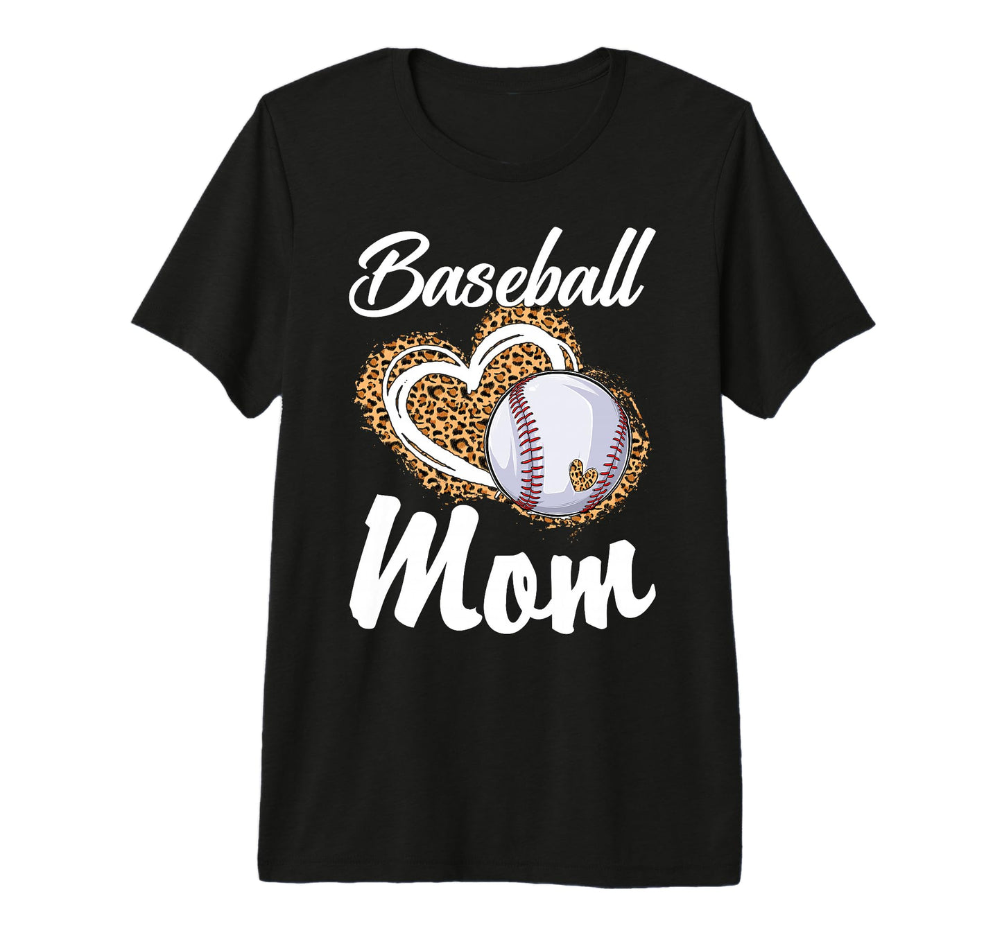 Baseball Mom Grandma Leopard T-Shirt - Casual Everyday Wear Unisex - T-Shirt, Sweatshirt, Hoodie