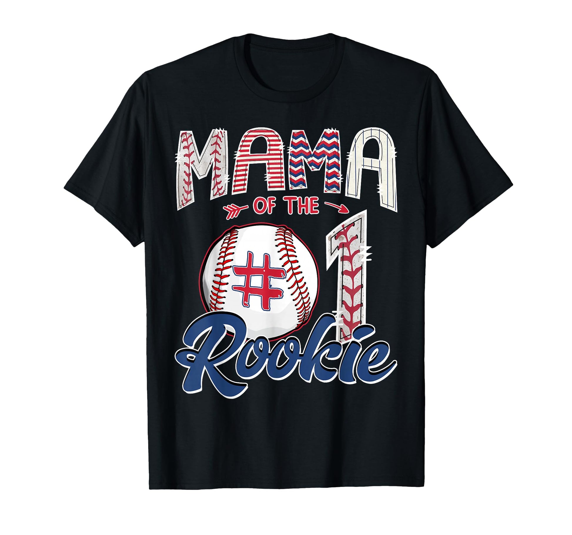 Mama Rookie 1St Birthday Baseball T-Shirt - Trendy Graphic Men Women - T-Shirt, Sweatshirt, Hoodie