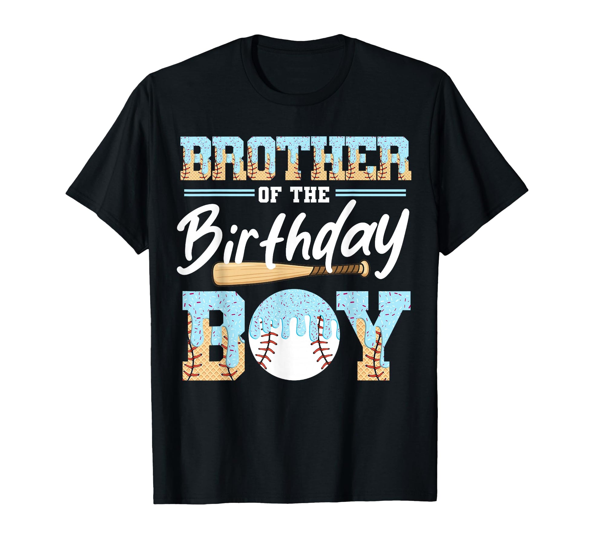 Baseball Ice Cream Drip Brother T-Shirt - Graphic Print for Adults - T-Shirt, Sweatshirt, Hoodie