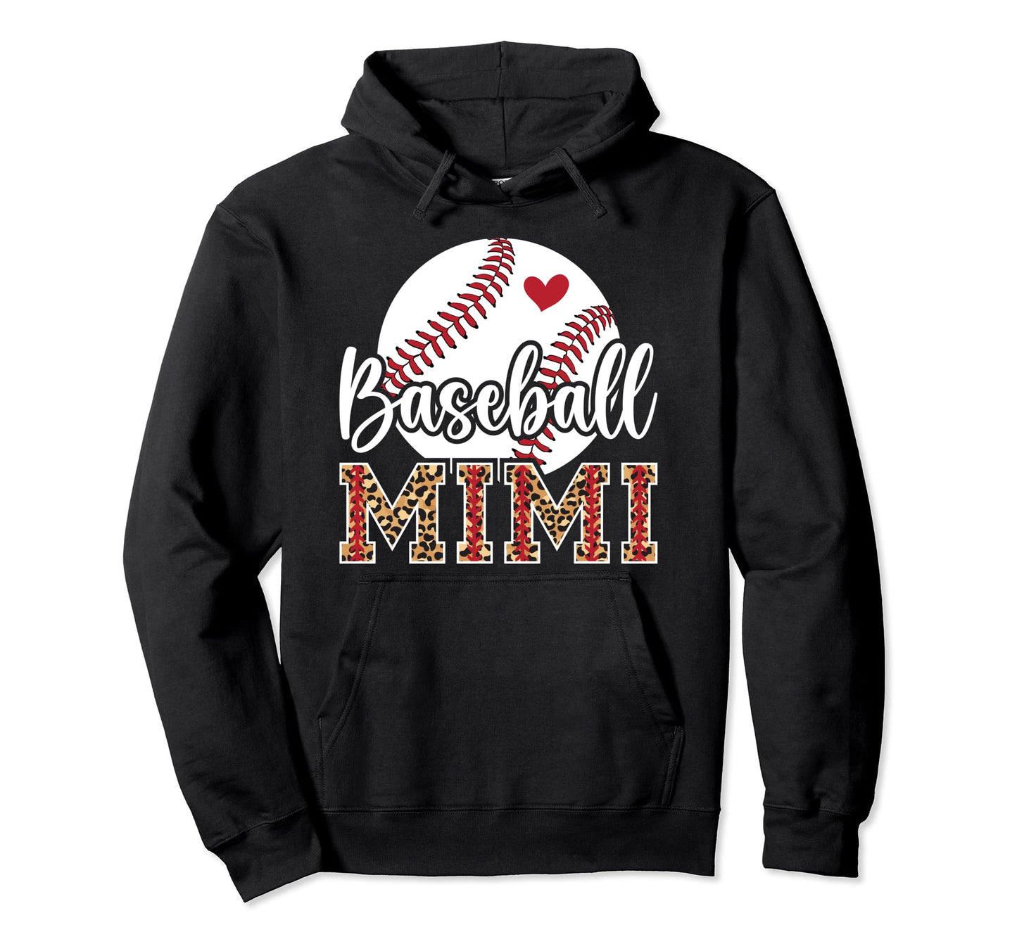 Baseball Mimi Leopard Grandma Mimi Hoodie - Aesthetic Graphic Unisex - T-Shirt, Sweatshirt, Hoodie