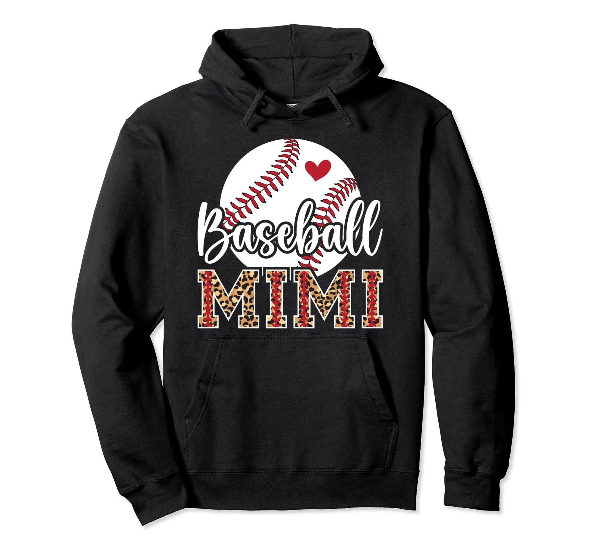 Baseball Mimi Leopard Grandma Mimi Hoodie - Aesthetic Graphic Unisex - T-Shirt, Sweatshirt, Hoodie