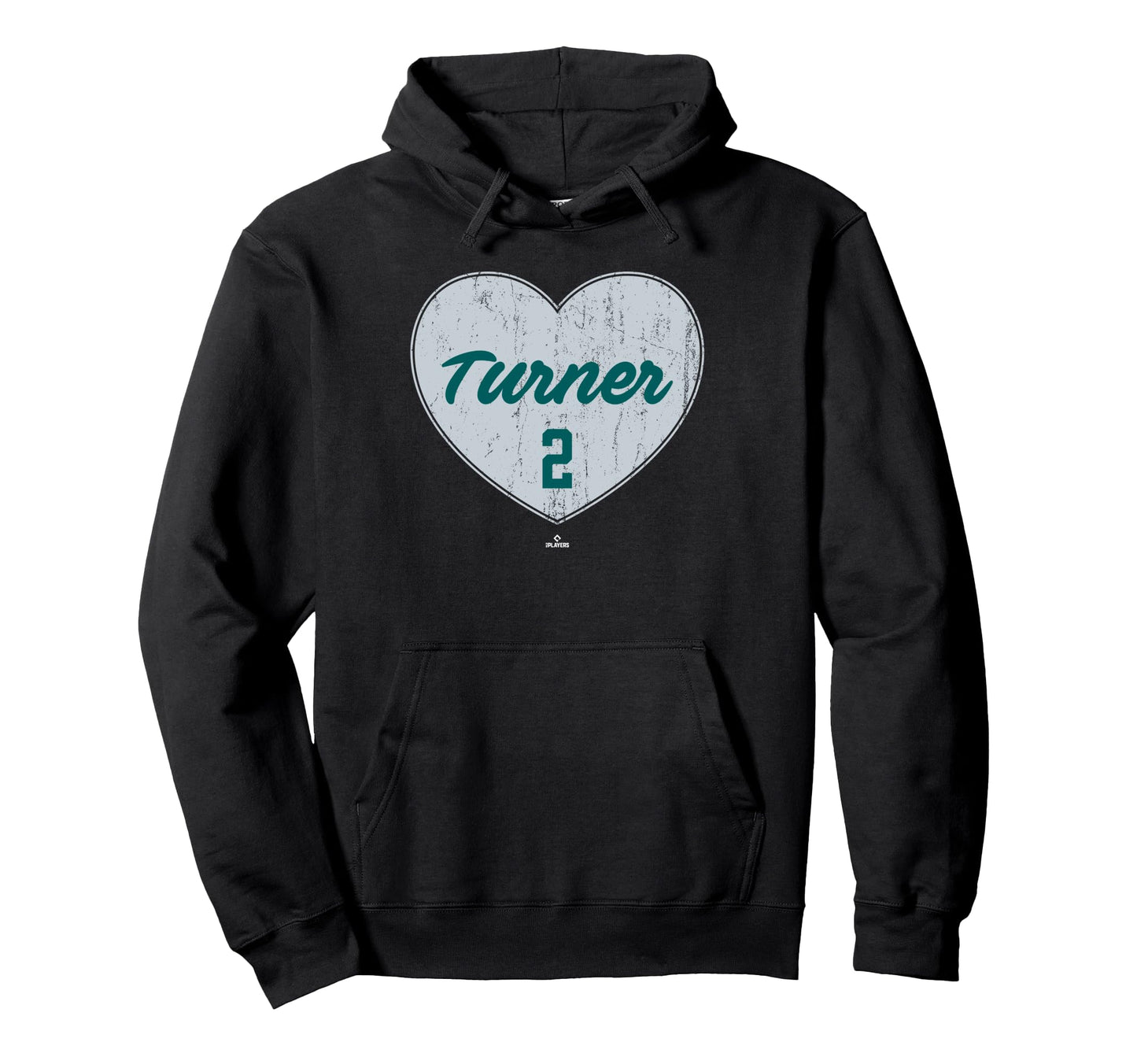 Distressed Heart Justin Turner Hoodie - Minimalist Print for Adults - T-Shirt, Sweatshirt, Hoodie